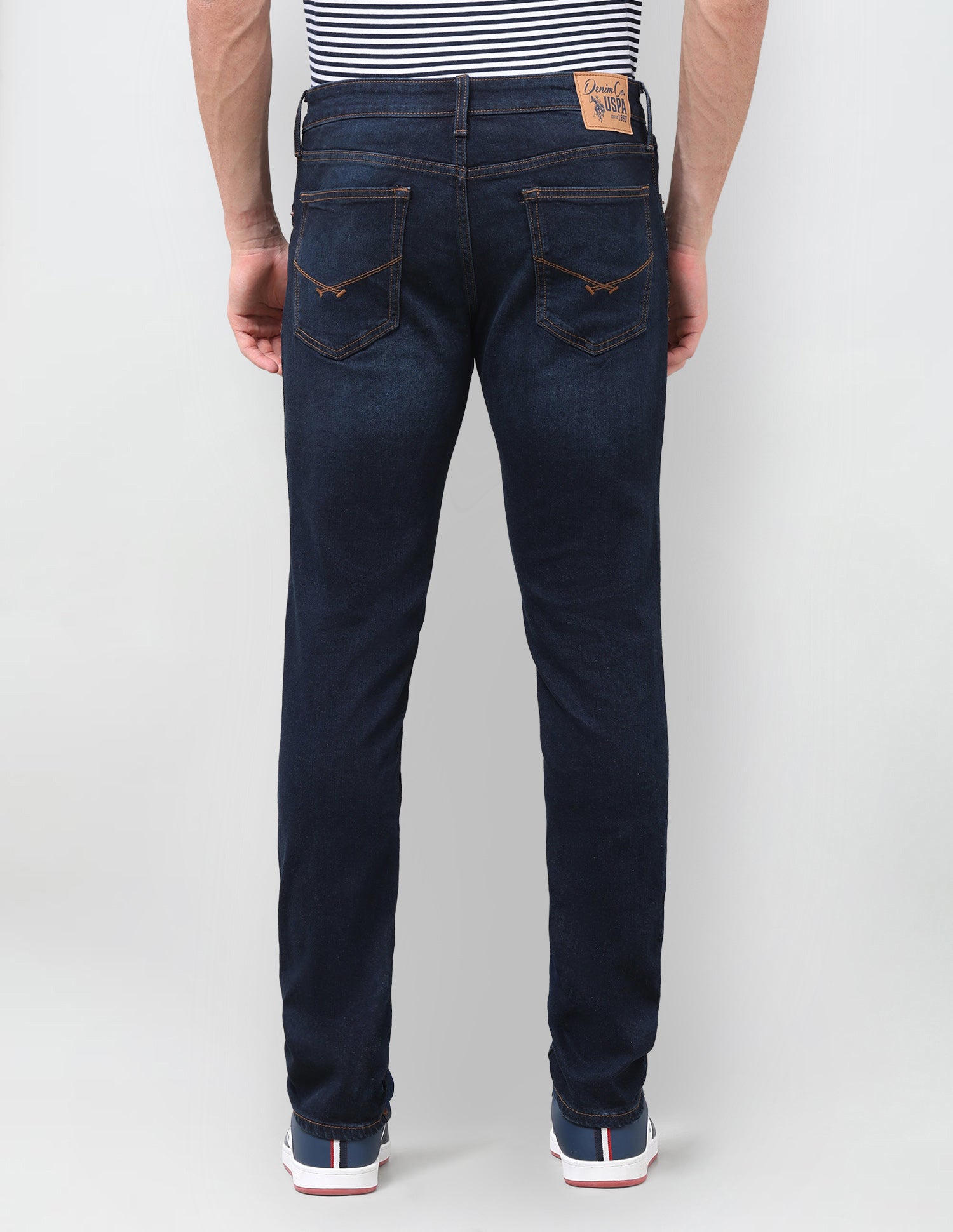 Brandon Slim-Tapered Fit Blue Jeans Dark Indigo - U.S. Polo Assn. India | Large