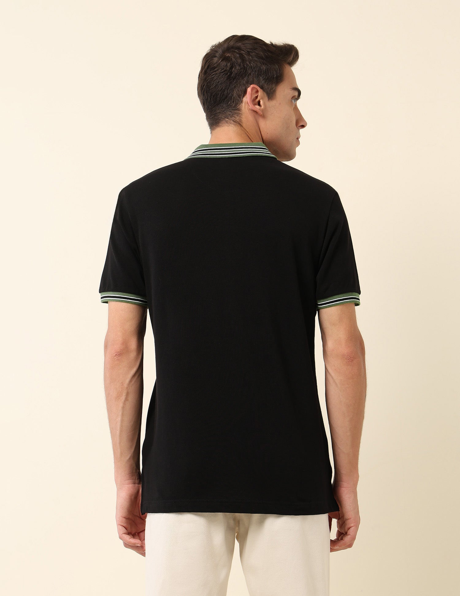 Pure Cotton Slim Fit Polo Shirt Black - U.S. Polo Assn. India | Large