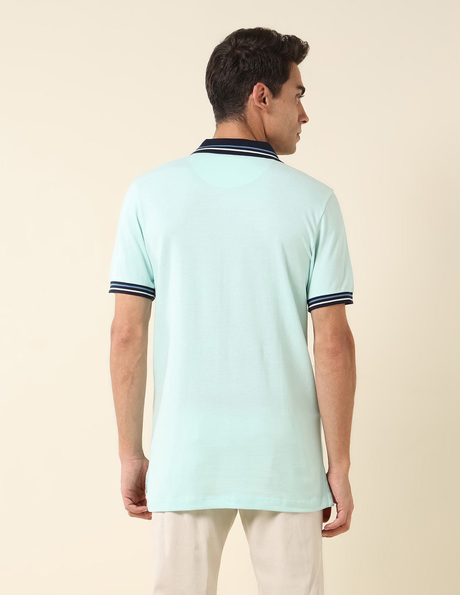 Pure Cotton Slim Fit Polo Shirt Light Green - U.S. Polo Assn. India | Large