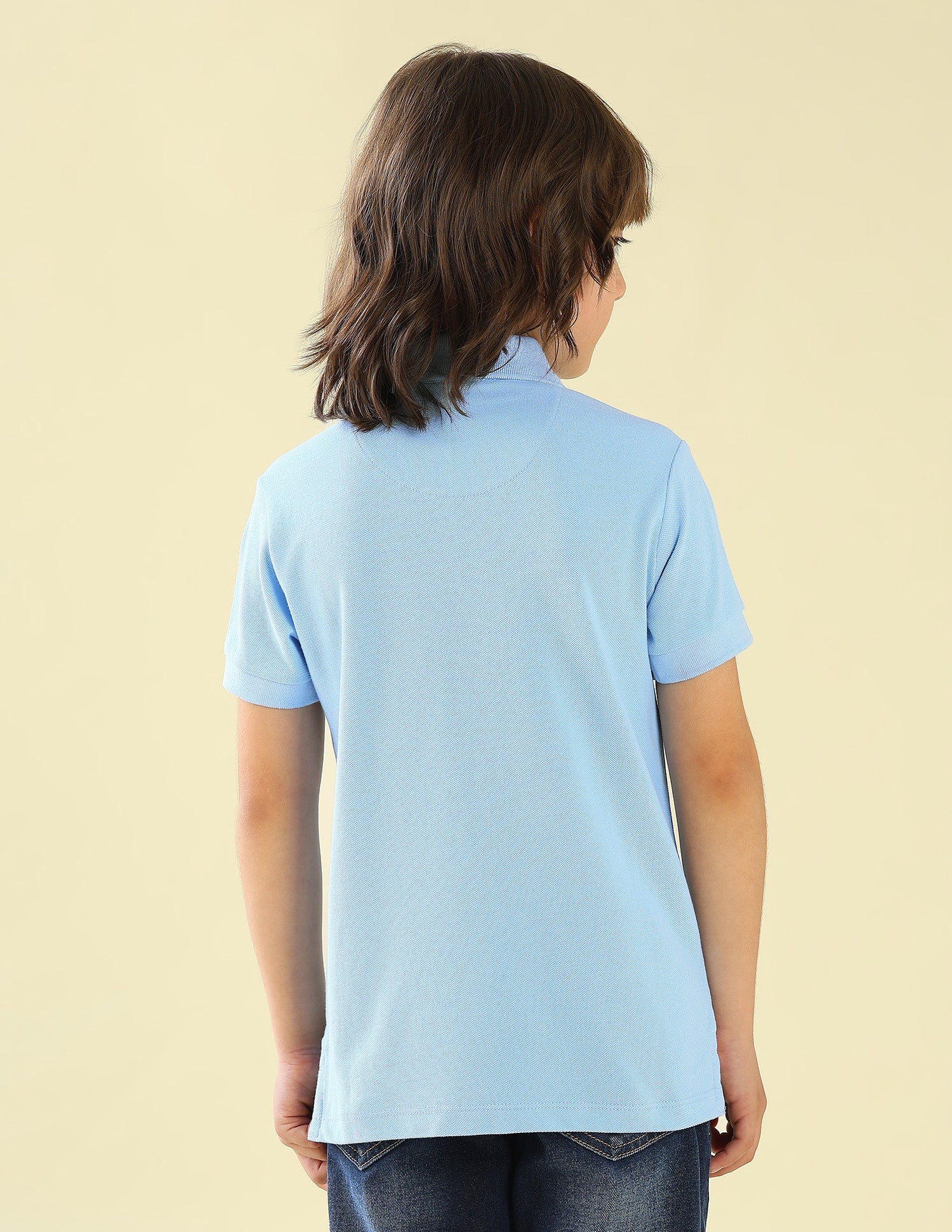 Solid Regular Fit Polo Shirt Blue - U.S. Polo Assn. India | Large