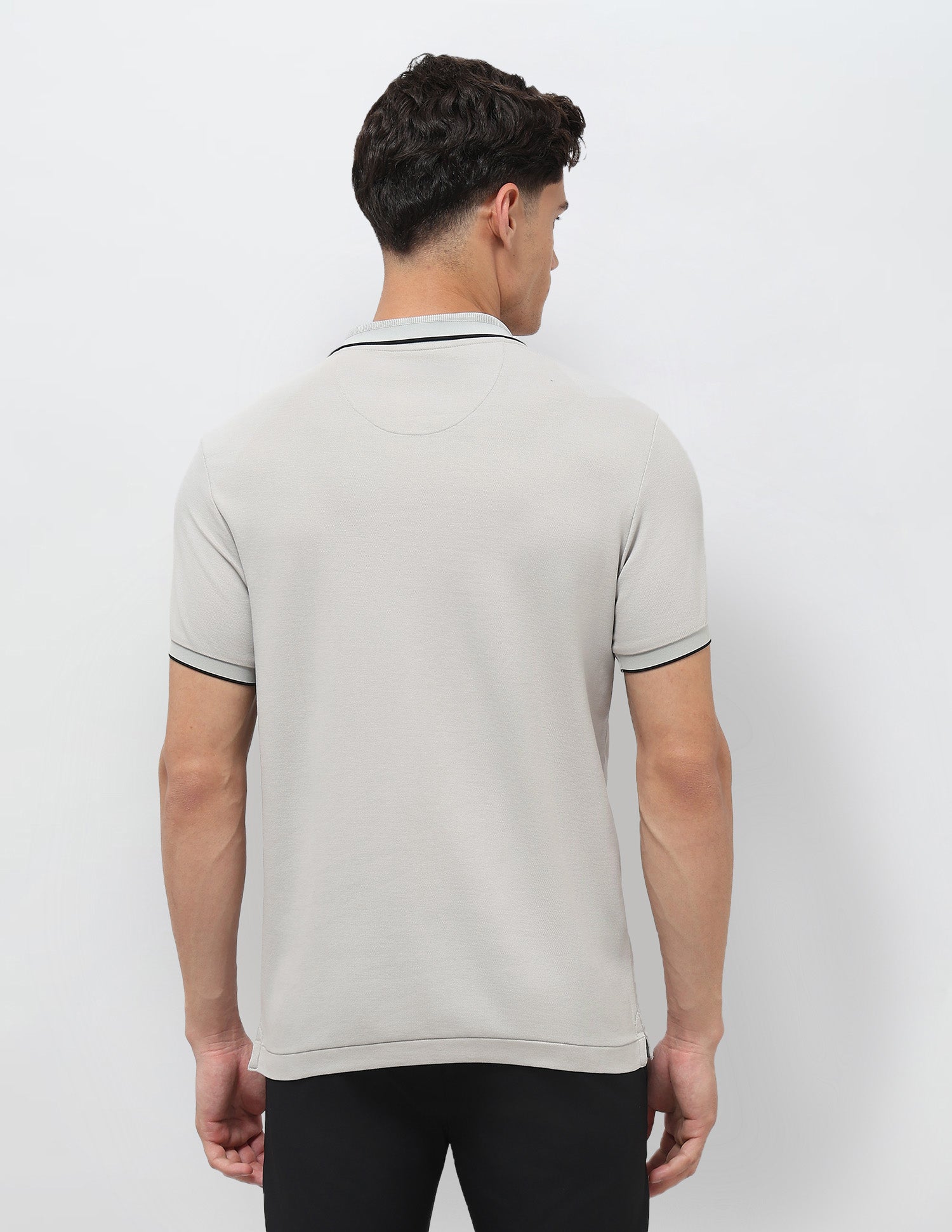 Solid Slim Fit Polo Shirt Light Grey - U.S. POLO ASSN. | Large