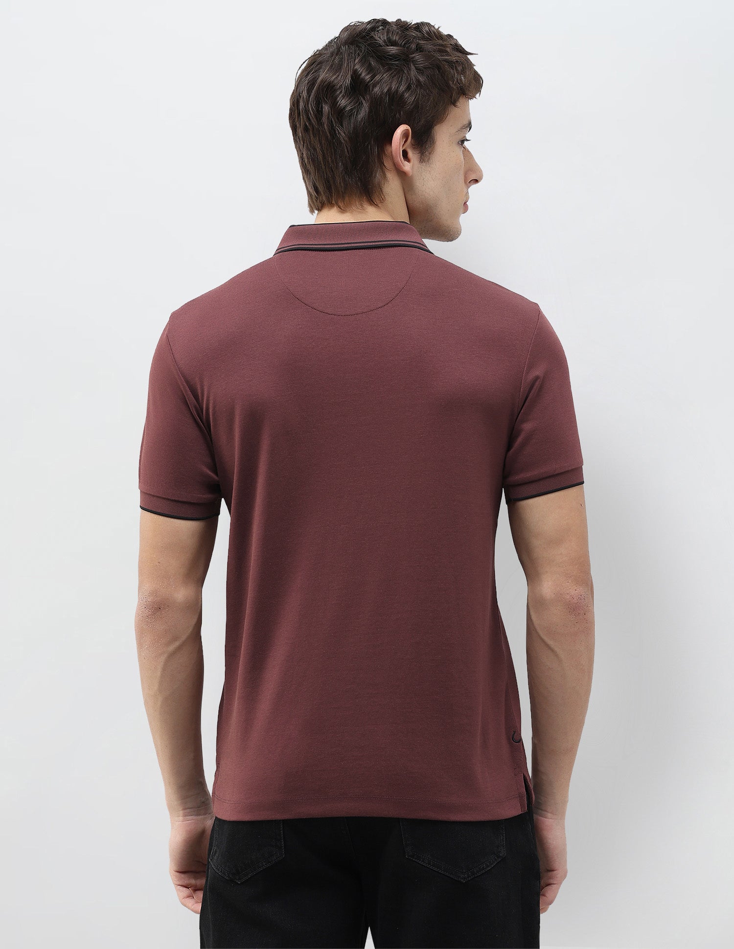 Solid Slim Fit Polo Shirt Maroon - U.S. Polo Assn. India | Large