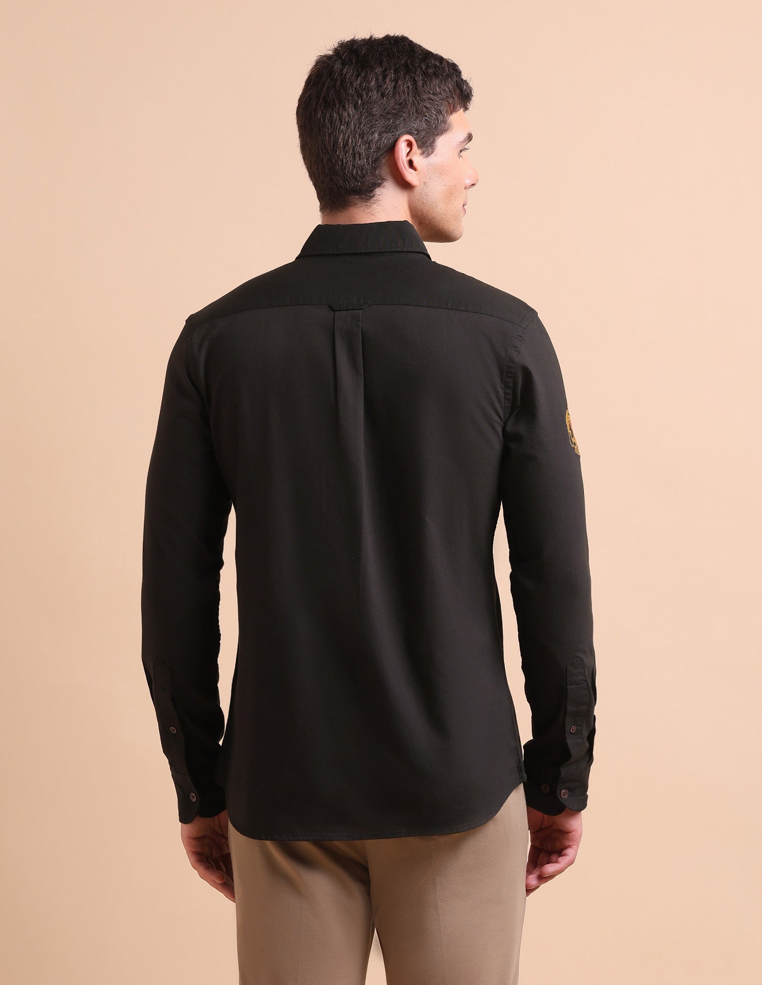 Pure Cotton Tailored Fit Oxford Shirt Black - U.S. POLO ASSN. | Large