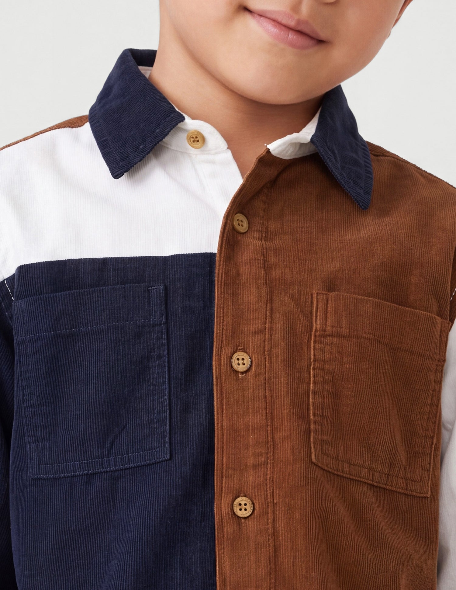 Colourblocked Corduroy Shirt Rust - U.S. Polo Assn. India | Large