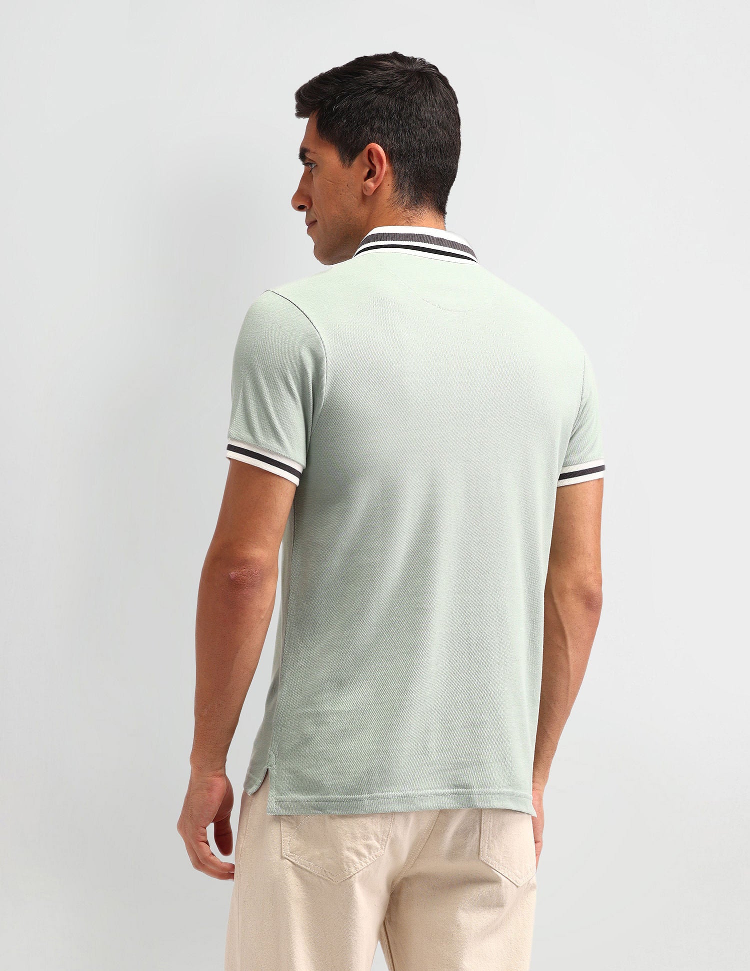 Outdoor Muscle Fit Solid Polo Shirt Mint - U.S. POLO ASSN. | Large