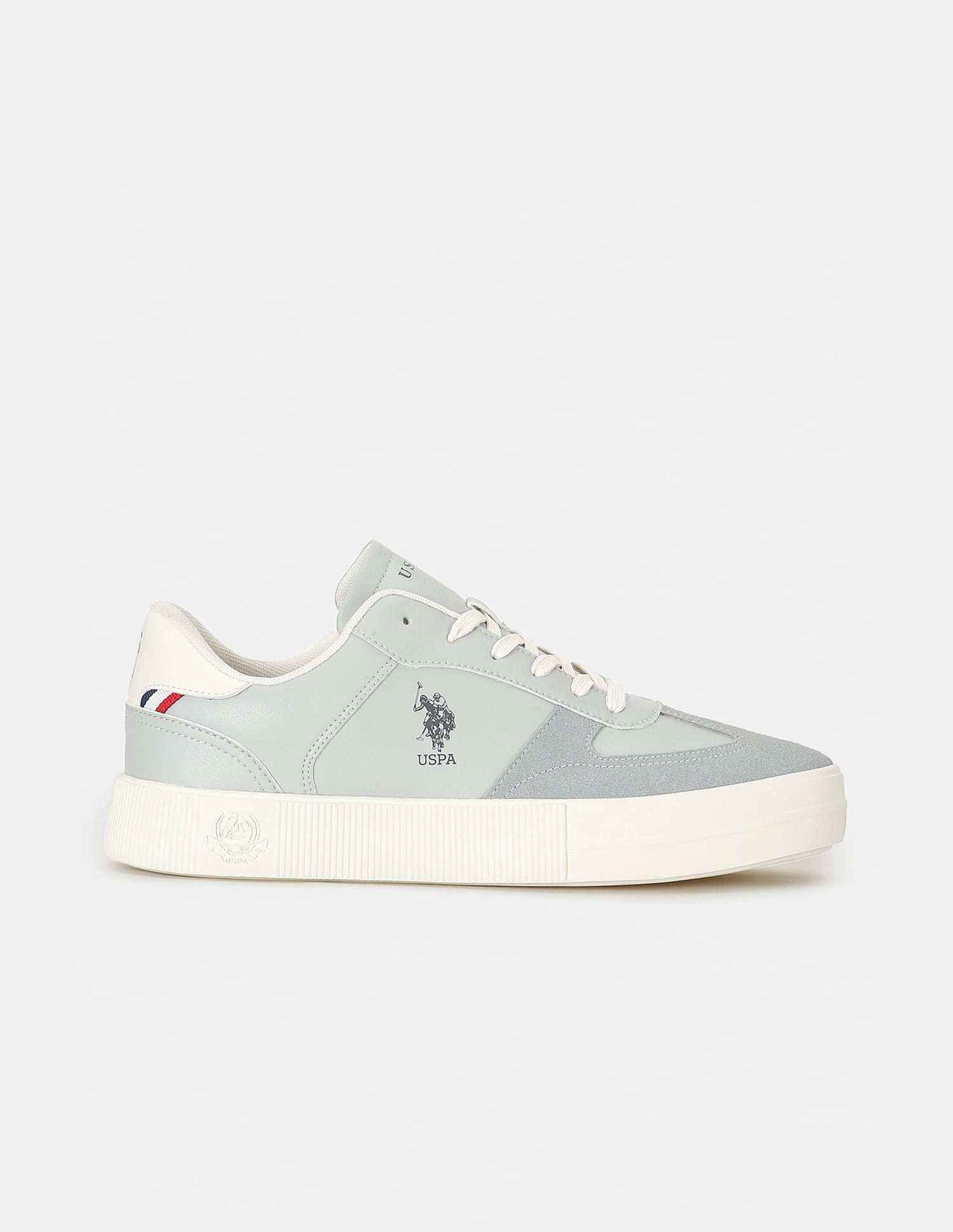 Men Colour Blocked Palfrey Sneakers Grey - U.S. Polo Assn. India | Large