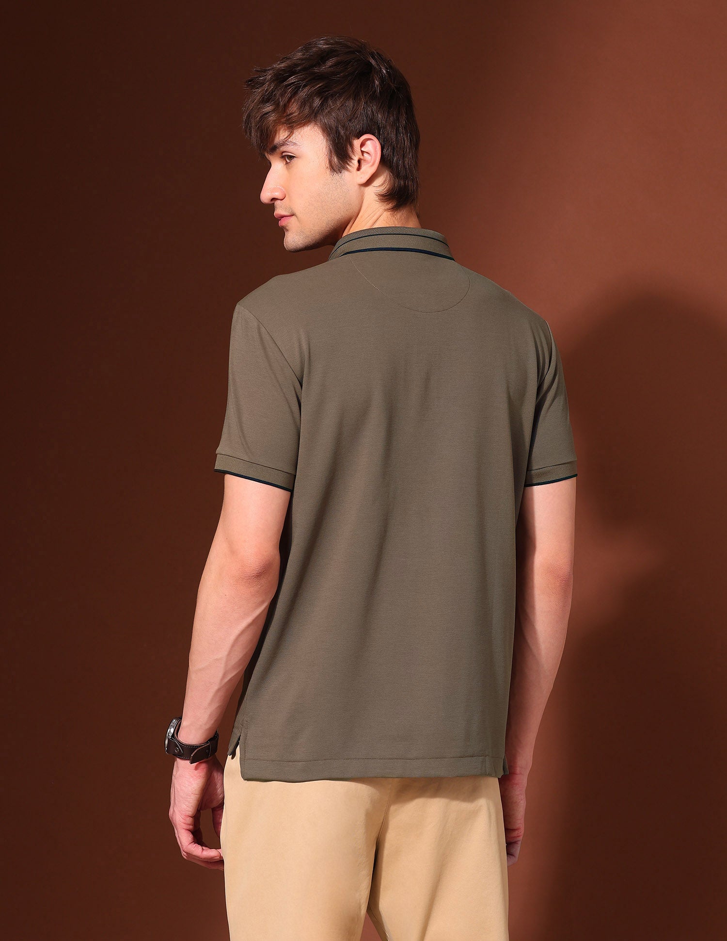 Slim Fit Working Holiday Polo Shirt Brown - U.S. Polo Assn. India | Large