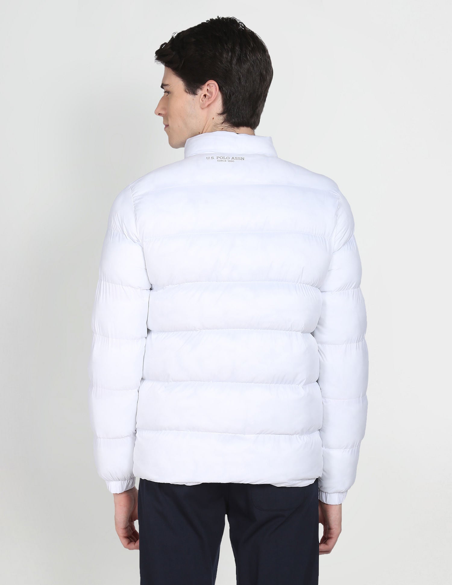 High Neck Colour Block Puffer Jacket - Main Image