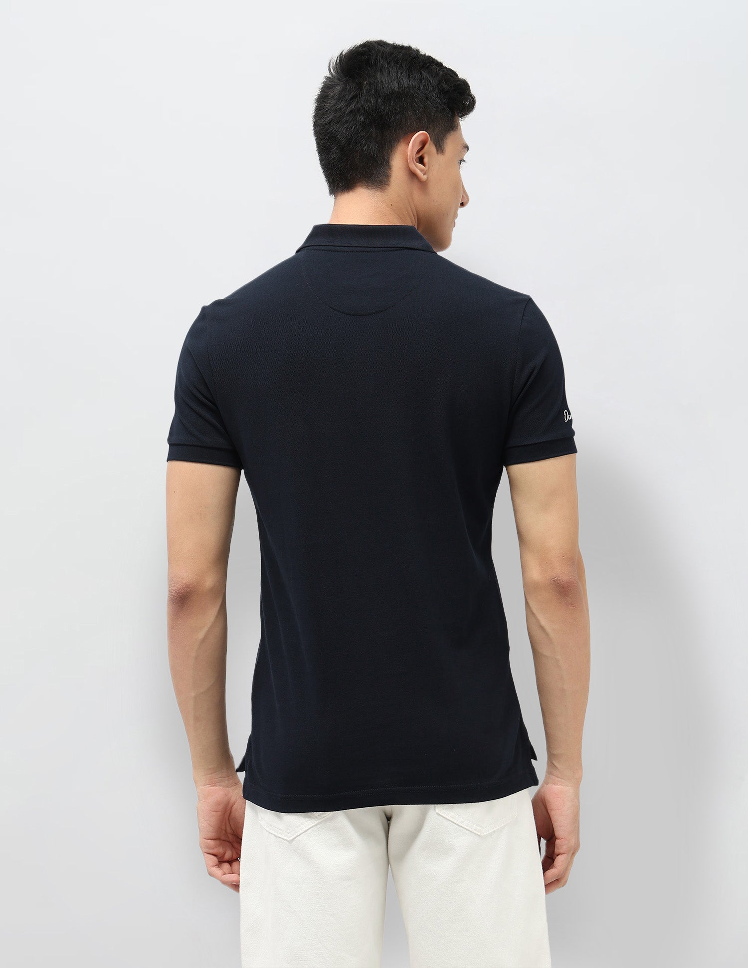 Pure Cotton Muscle Fit Polo Shirt Navy - U.S. Polo Assn. India | Large