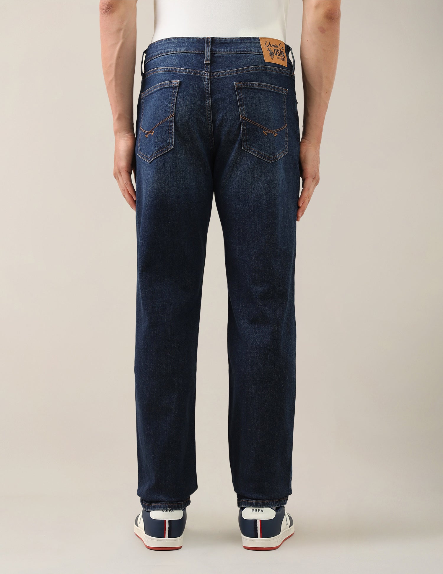 Shawn Relaxed Fit Blue Jeans Dark Blue - U.S. Polo Assn. India | Large