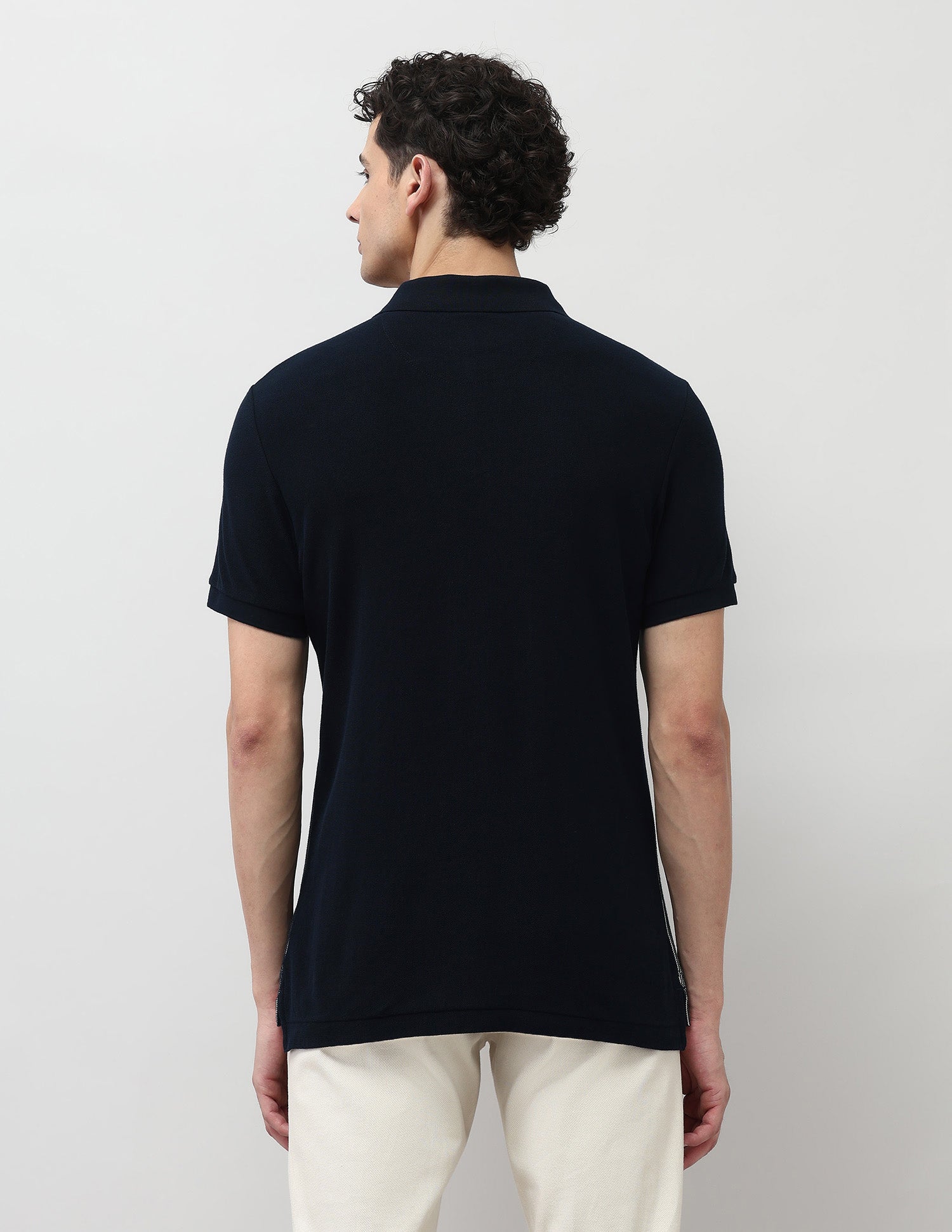 Pure Cotton Muscle Fit Polo Shirt Navy - U.S. POLO ASSN. | Large