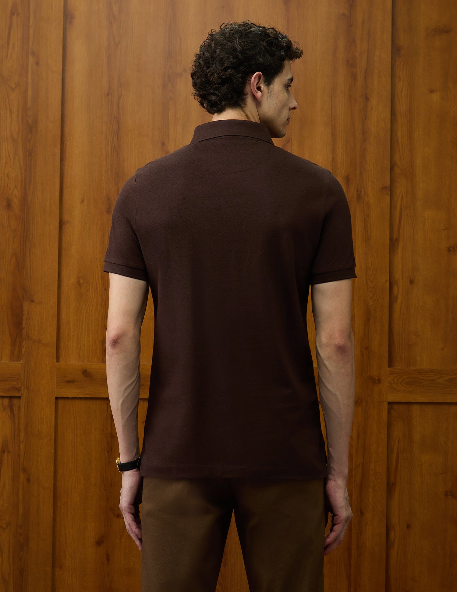 Solid Varsity Theatre Polo Shirt Dark Brown - U.S. POLO ASSN. | Large