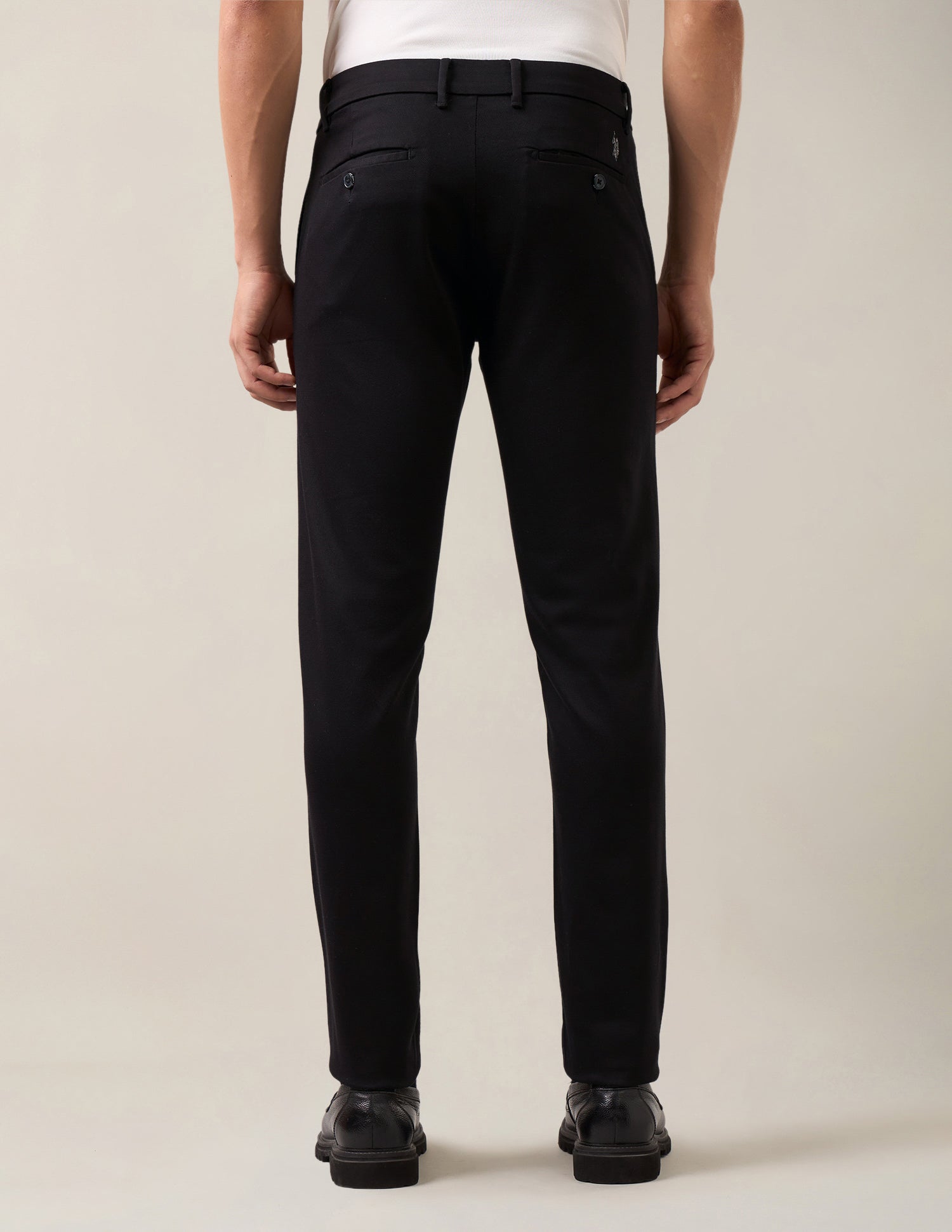 Mid Rise Austin Slim Fit Trousers Black - U.S. Polo Assn. India | Large