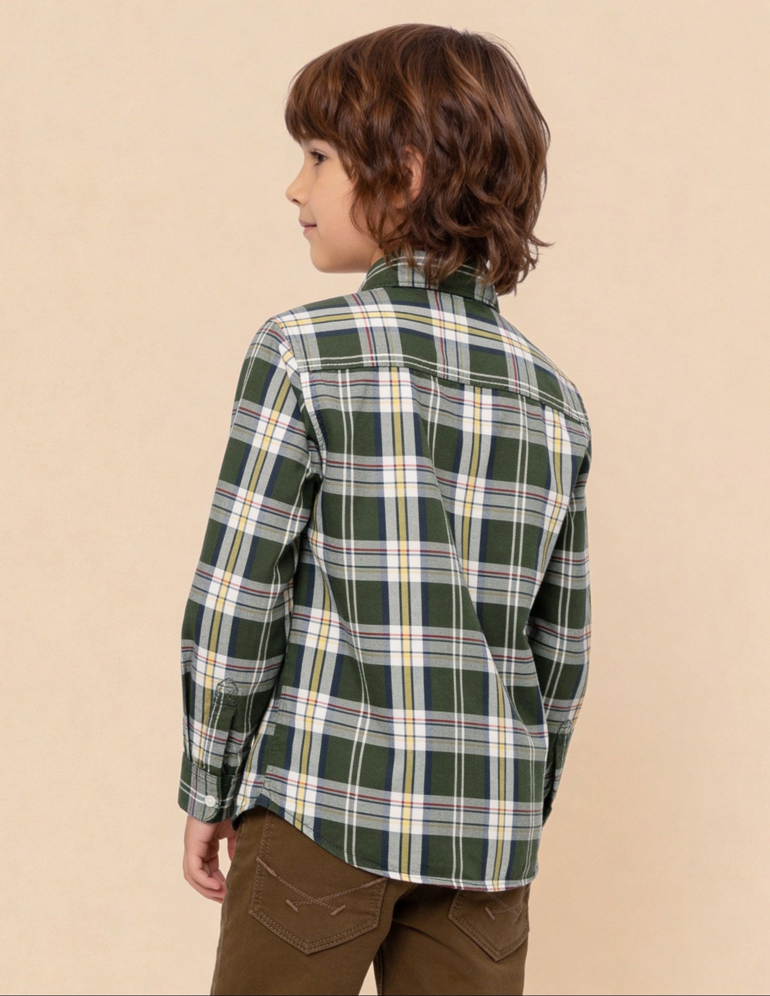 Twill Plaid Checked Shirt Olive - U.S. Polo Assn. India | Large