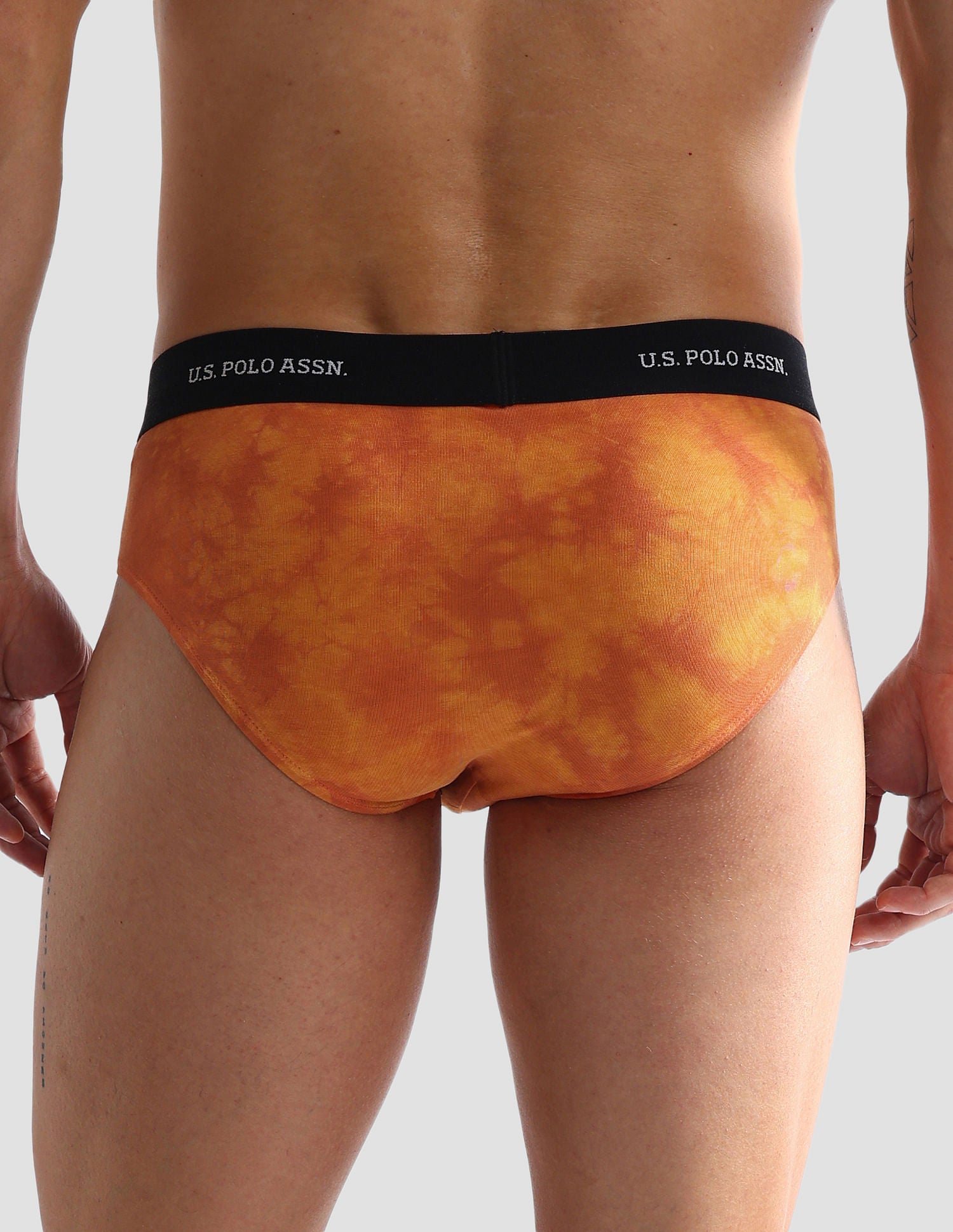 Cotton Stretch Tie Dye OEB03 Briefs - Pack Of 1 Brown - U.S. POLO ASSN. | Large