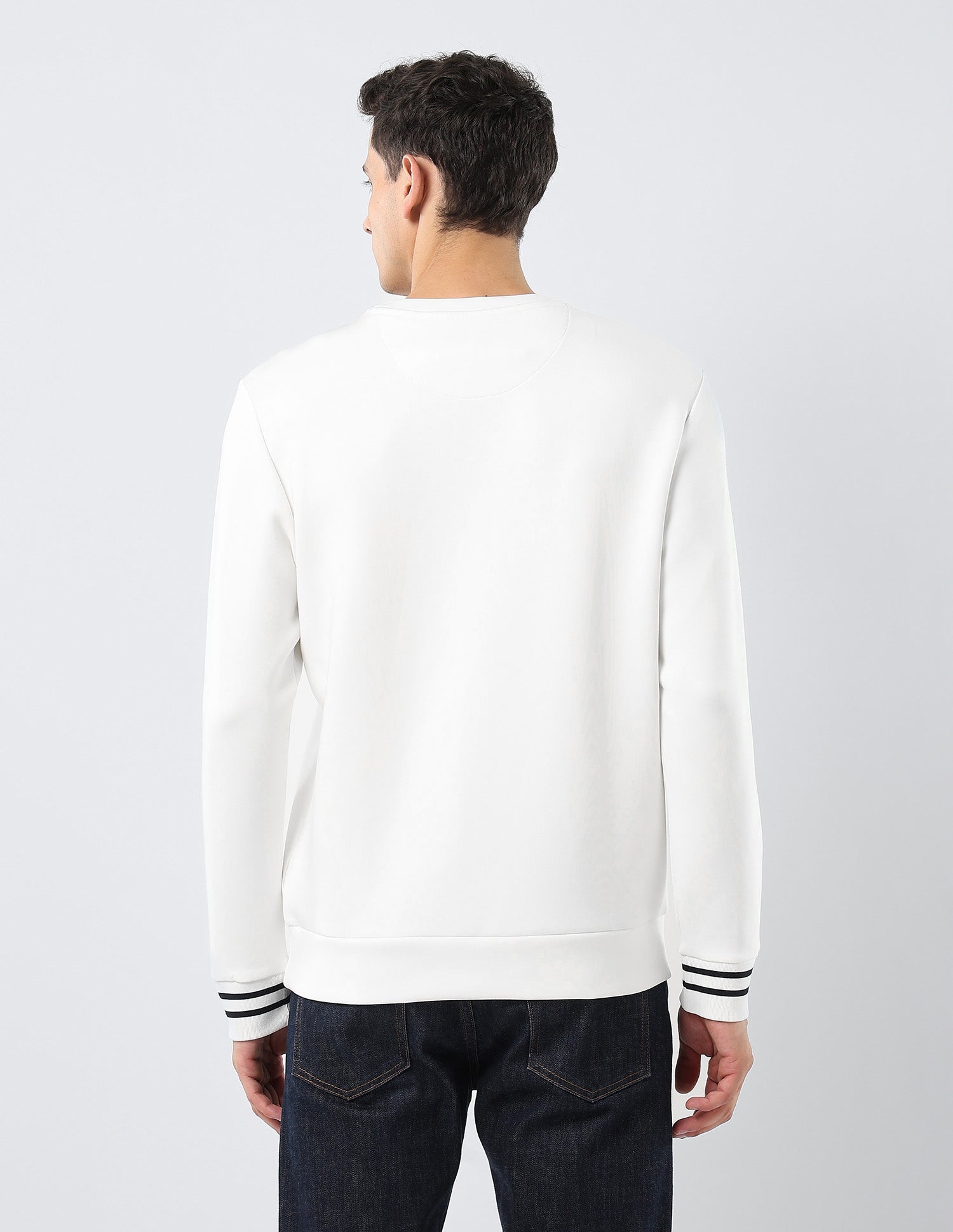 Brand Embossed Regular Fit Sweatshirt White - U.S. POLO ASSN. | Large