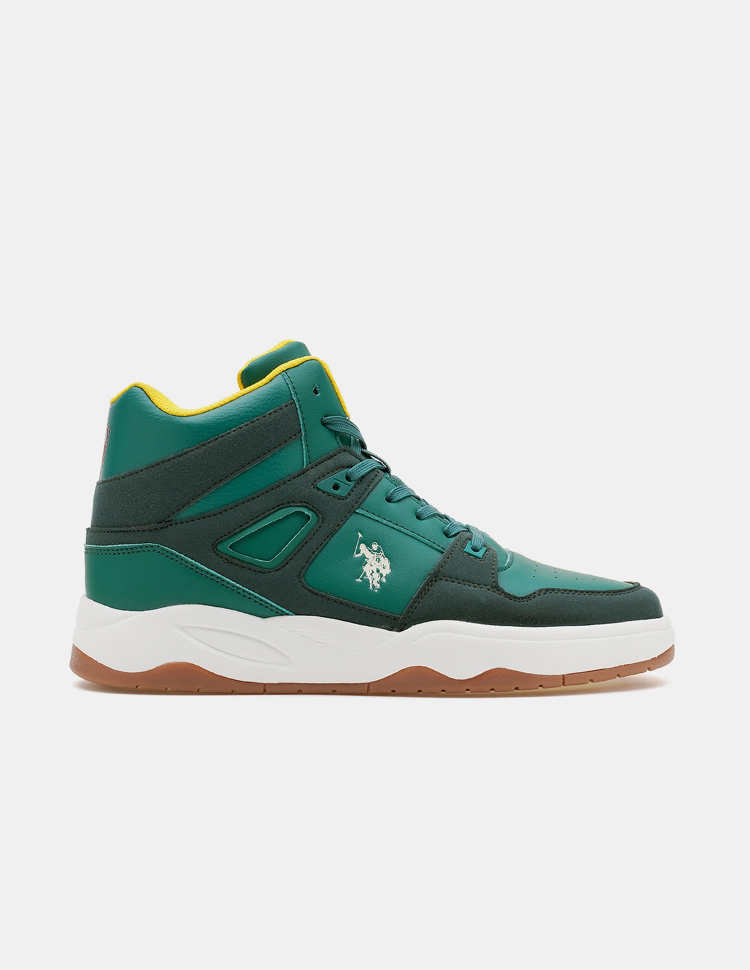 Men Bruce Mid Top Sneakers Green - U.S. Polo Assn. India | Large