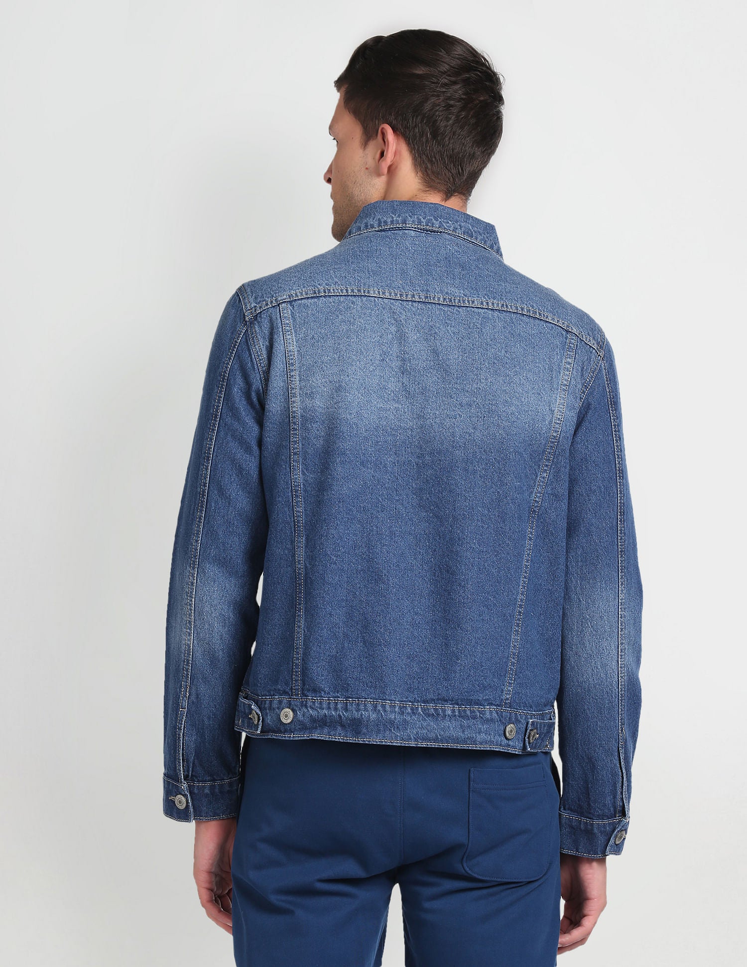 Spread Collar Denim Jacket Blue - U.S. POLO ASSN. | Large