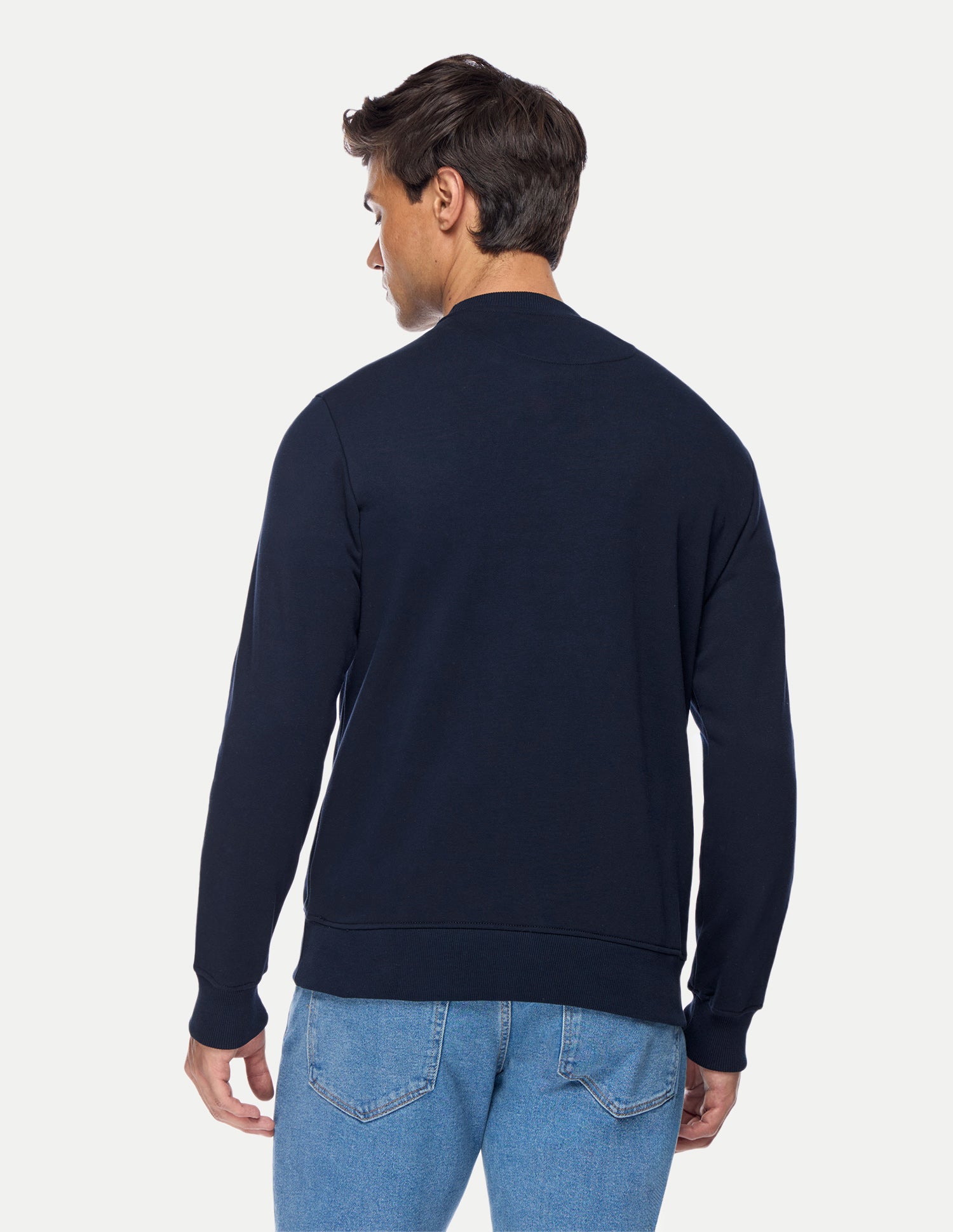 Graphic Brand Printed Regular Fit Sweatshirt Dark Blue - U.S. Polo Assn. India | Large