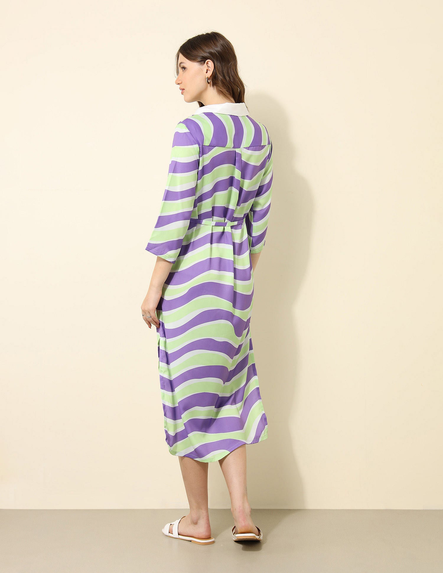 Shirt Collar Striped Dress Multi-colour - U.S. POLO ASSN. | Large