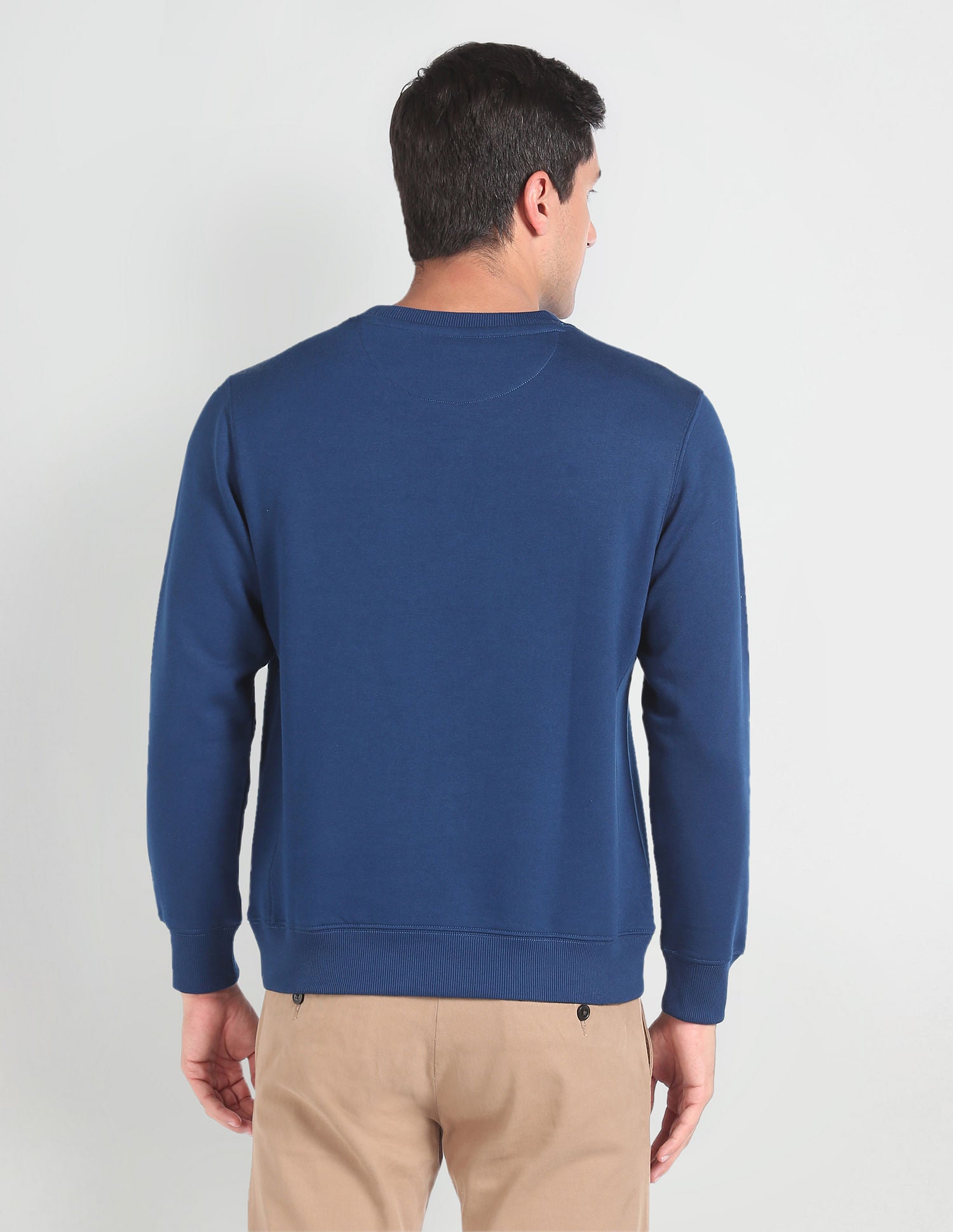 Circular Logo Cotton Sweatshirt Dark Blue - U.S. Polo Assn. India | Large