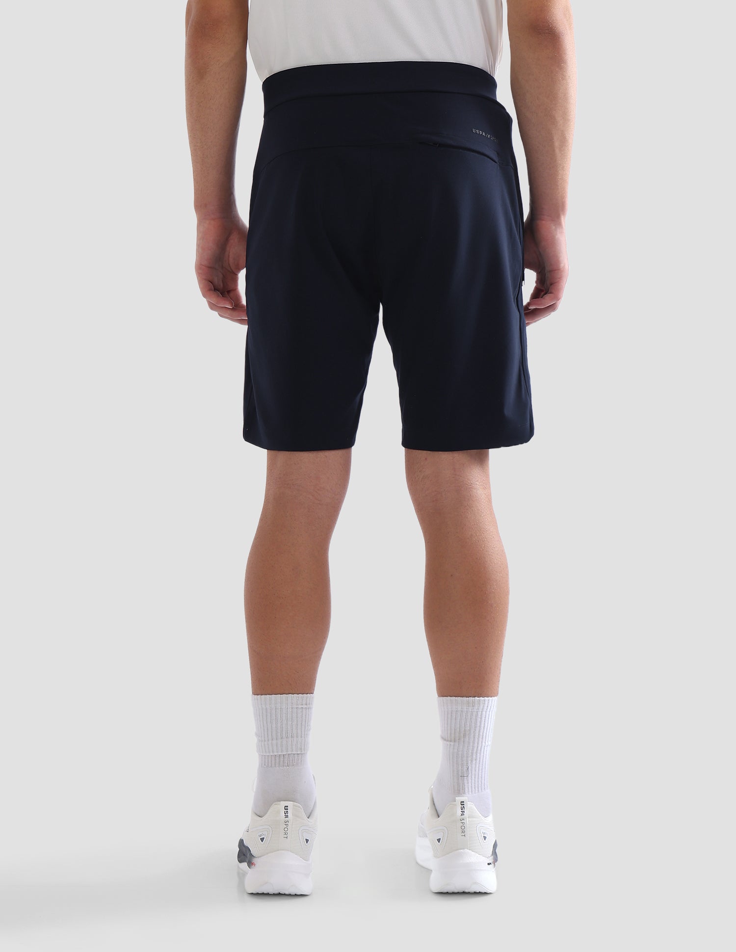 Slim Fit Mid Rise Active Shorts Navy - U.S. Polo Assn. India | Large