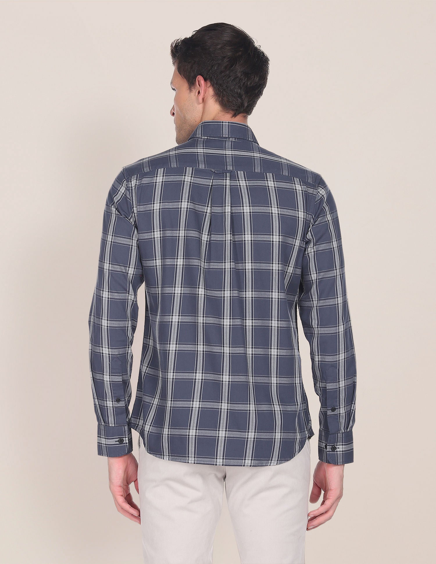 Tartan Check Twill Casual Shirt Dark Grey - U.S. Polo Assn. India | Large
