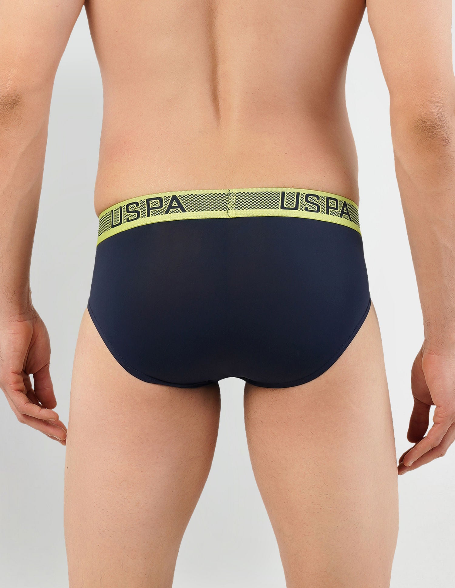 Nylon Spandex Solid I708 Active Briefs - Pack Of 1 Navy - U.S. POLO ASSN. | Large