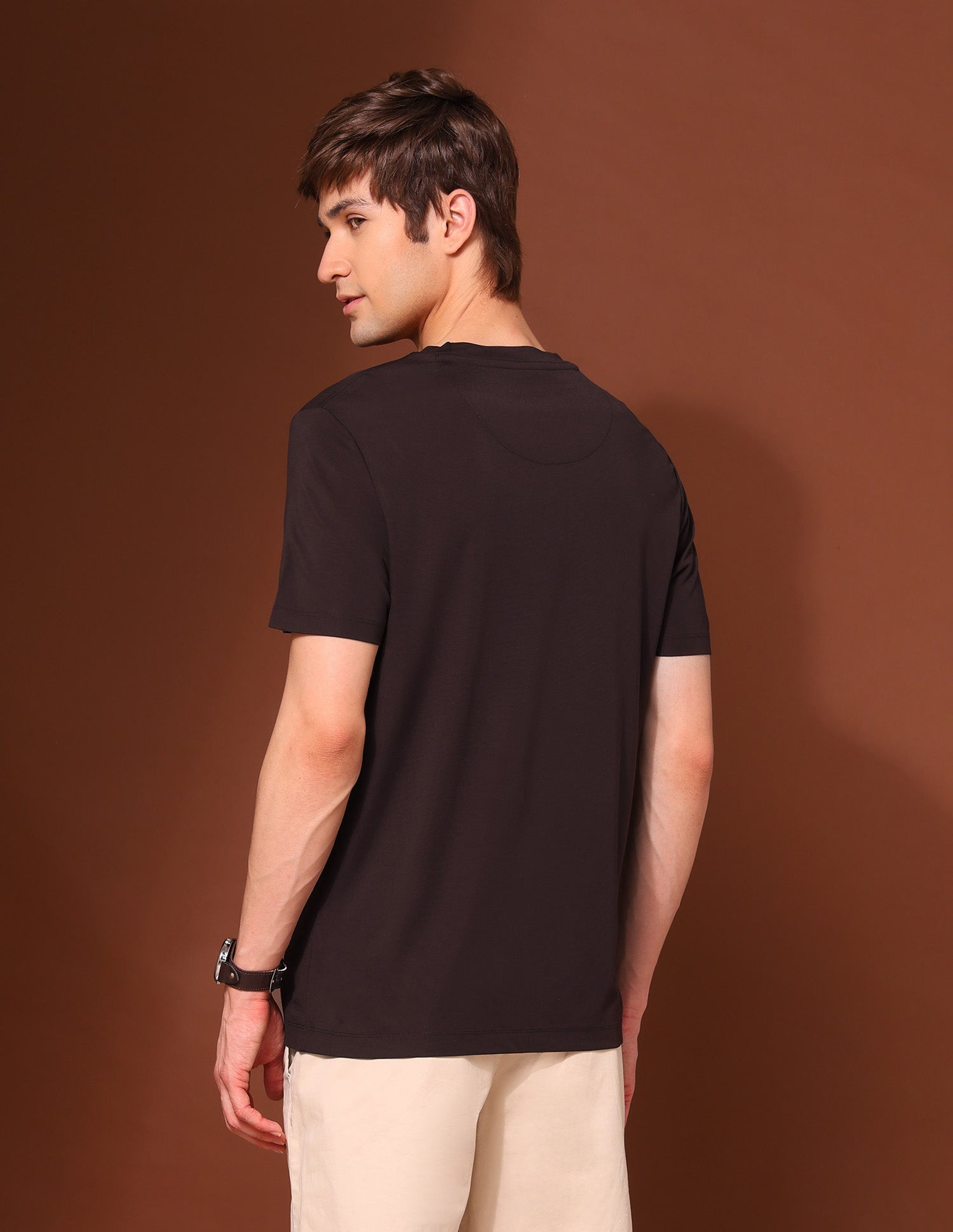 Brand Embroidered Classic T-Shirt Dark Brown - U.S. POLO ASSN. | Large