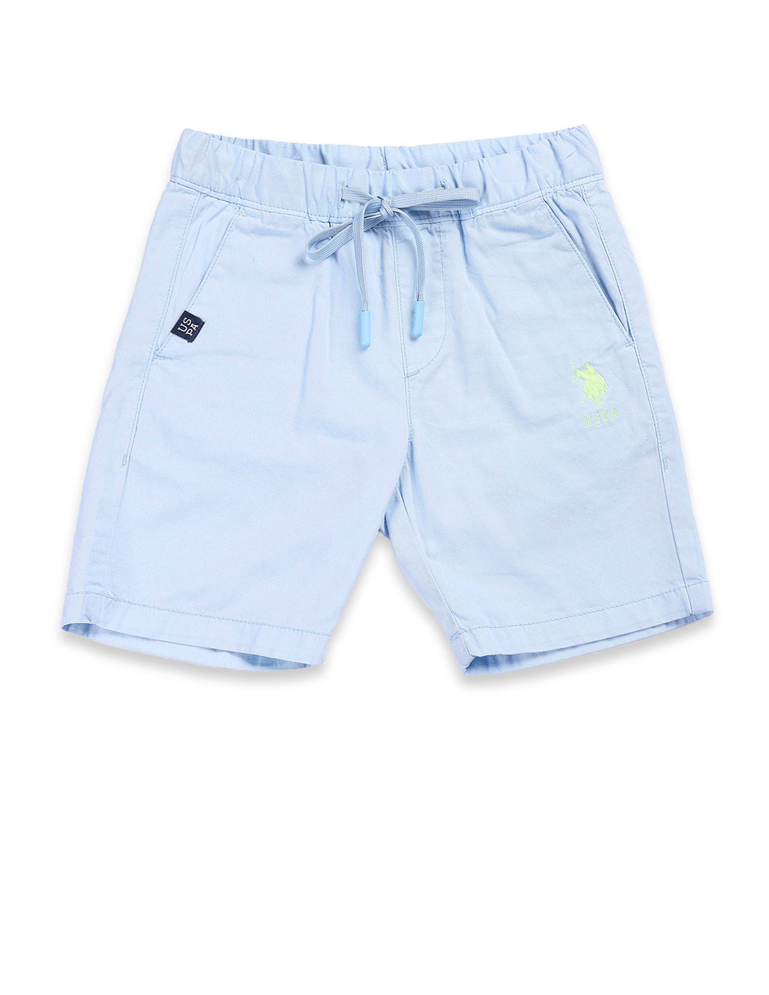Boys Solid Twill Shorts Light Blue - U.S. POLO ASSN. | Large