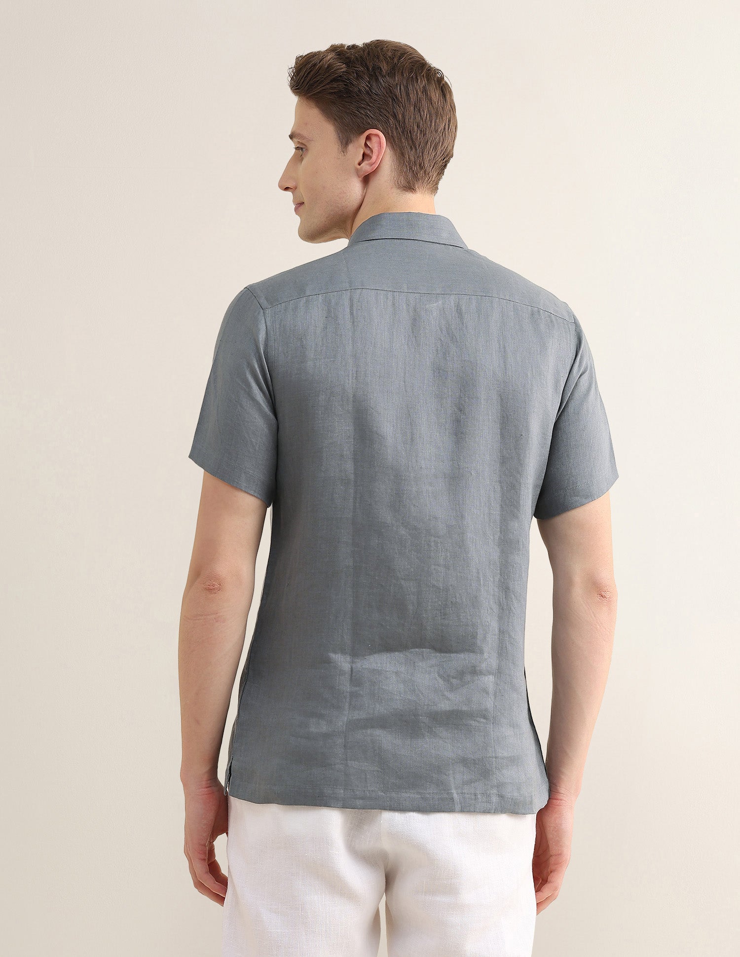 Solid Regular Fit Shirt Dark Grey - U.S. Polo Assn. India | Large