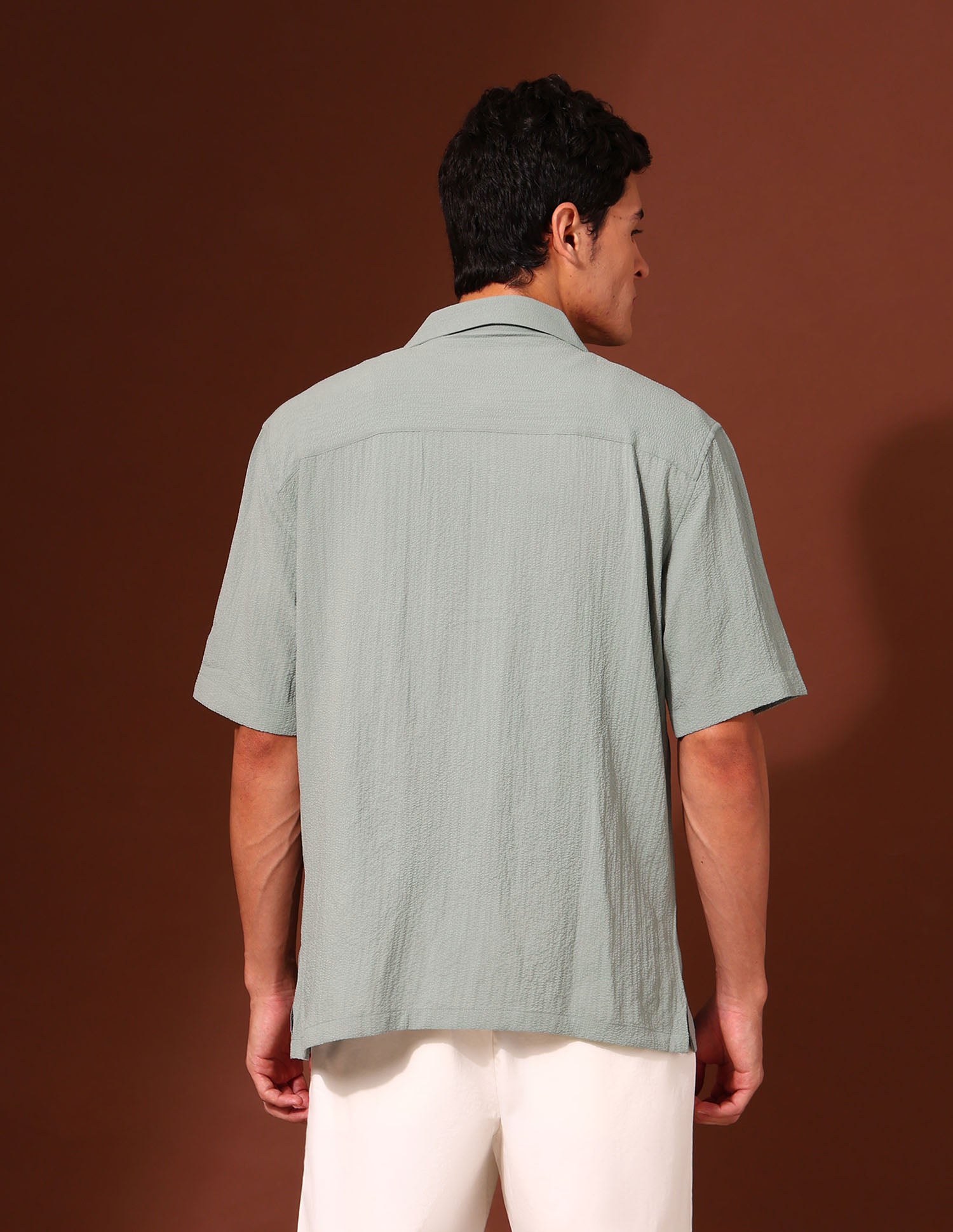 Tailored Fit Poplin Shirt Light Green - U.S. Polo Assn. India | Large
