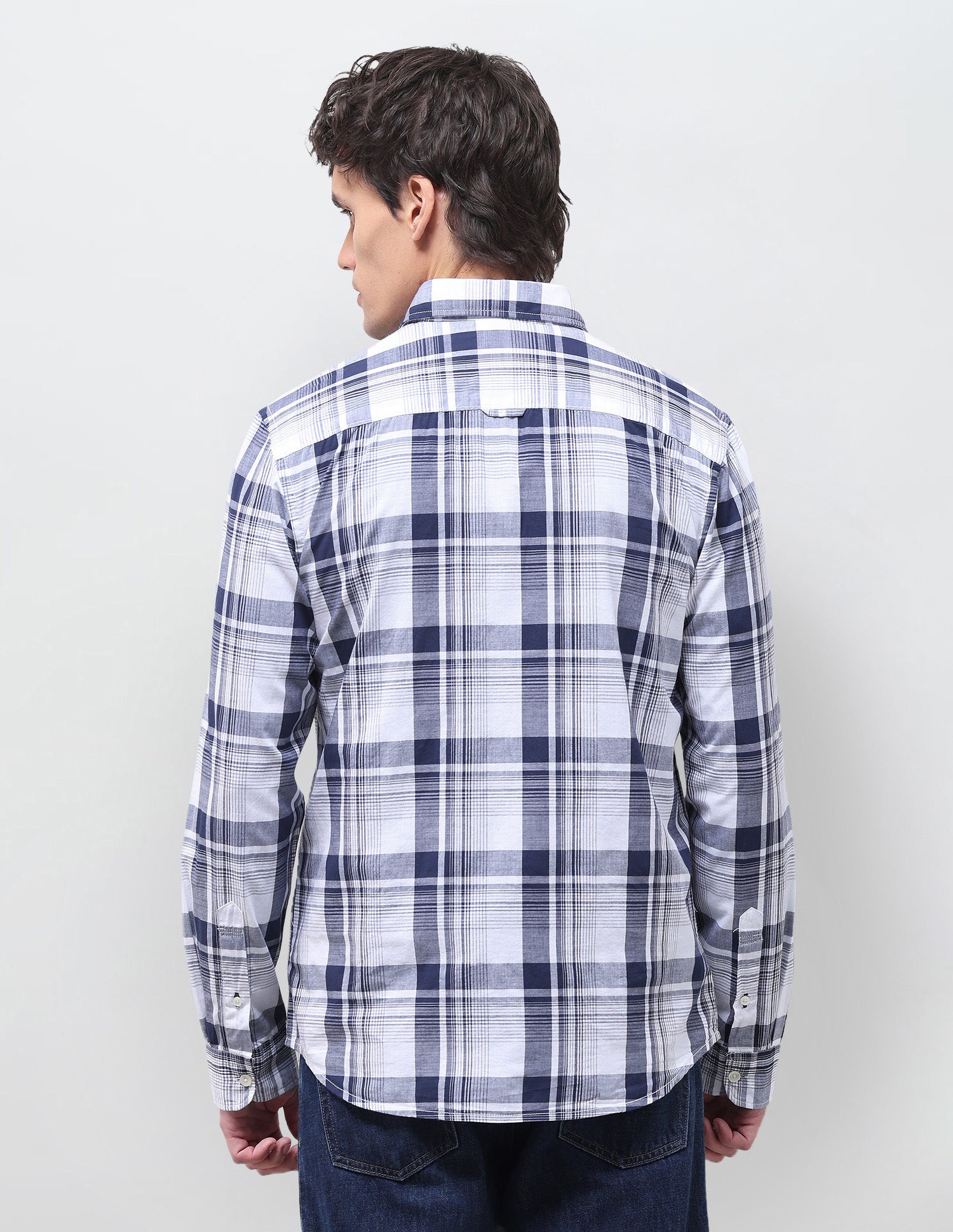 Twill Plaid Checked Shirt White - U.S. Polo Assn. India | Large