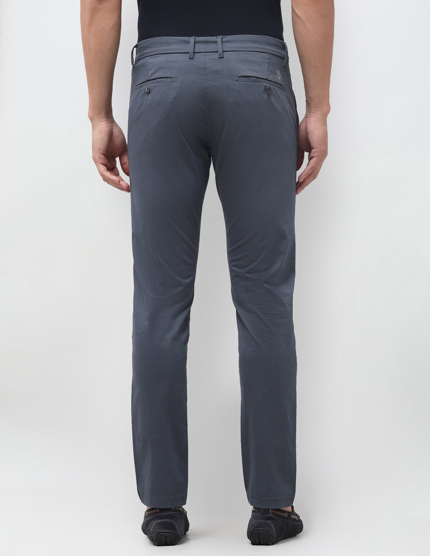 Austin Slim Fit All Over Printed Trousers Navy - U.S. Polo Assn. India | Large