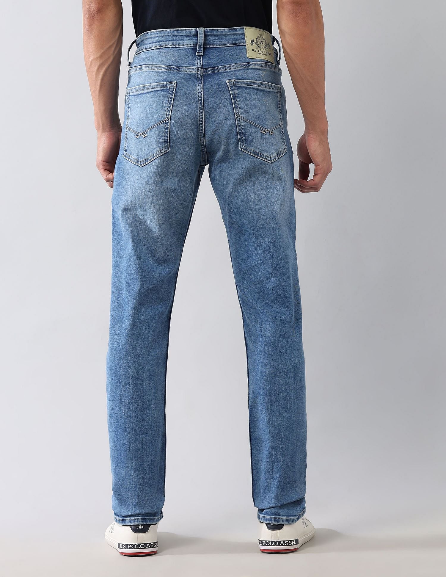 Brandon Slim Tapered Fit Blue Jeans Blue - U.S. POLO ASSN. | Large