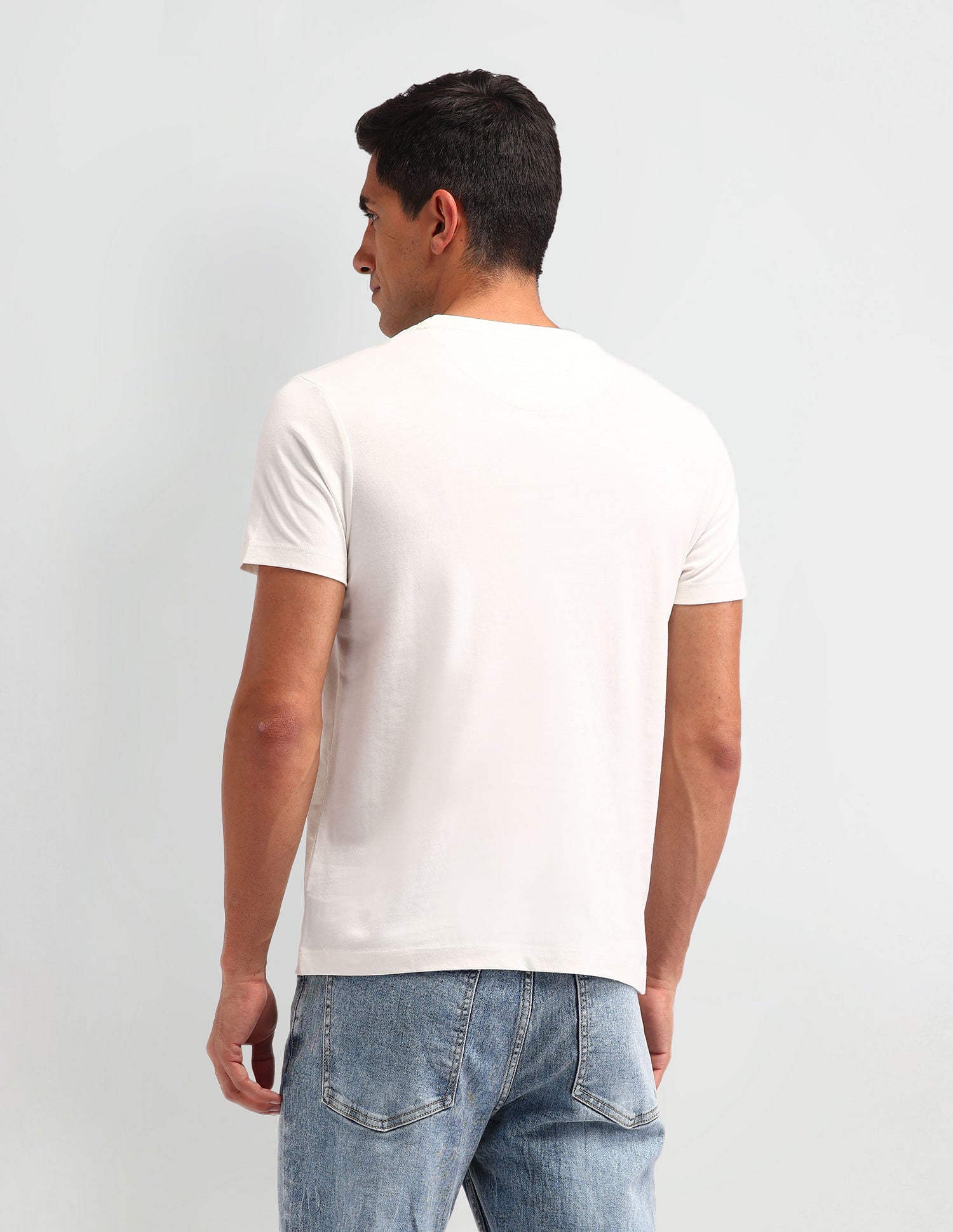 Collegiate Muscle Fit Brand T-Shirt Ivory - U.S. POLO ASSN. | Large