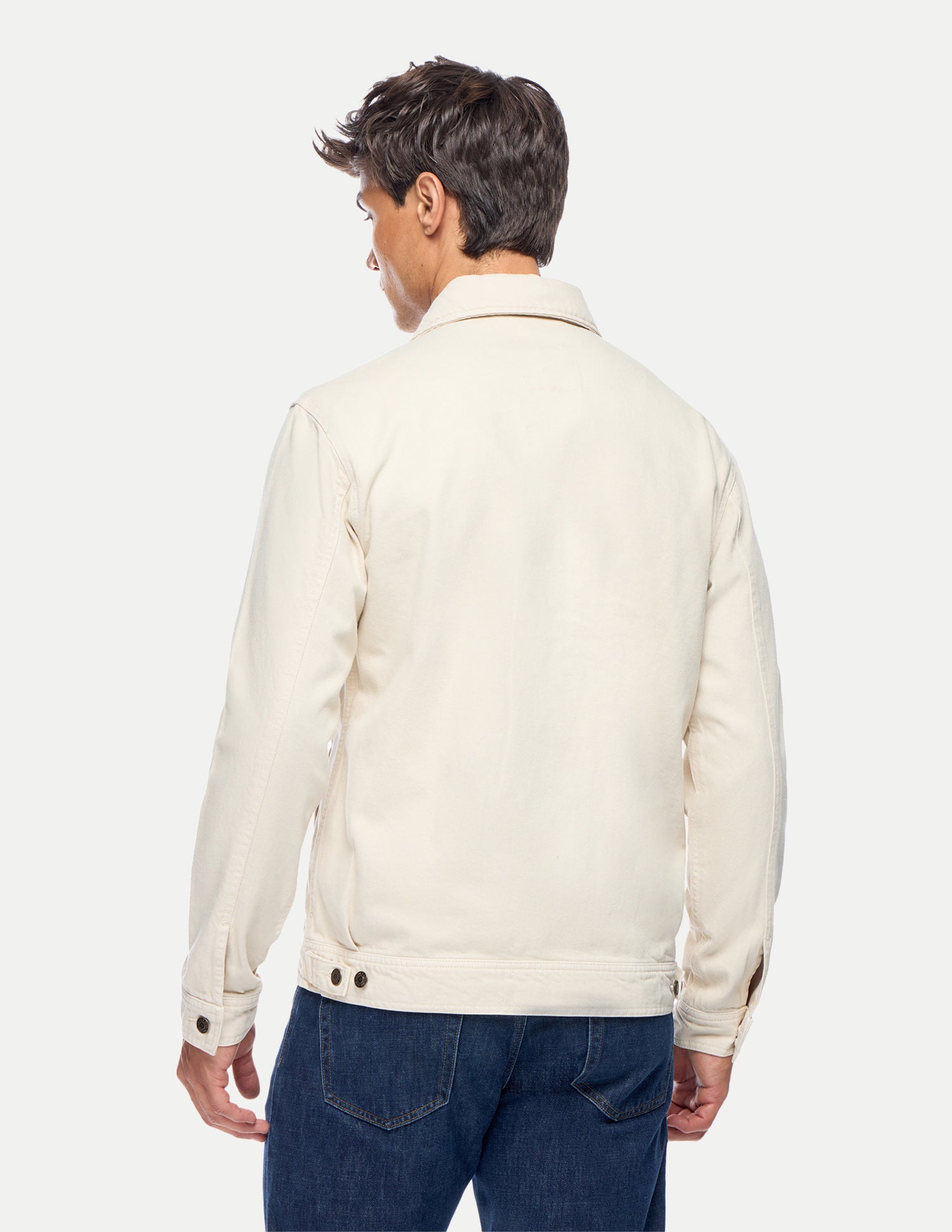 Solid Regular Fit Jacket Ecru - U.S. Polo Assn. India | Large