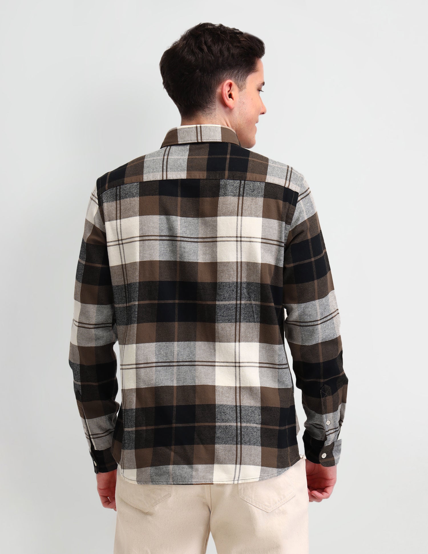 Plaid Checked Cotton Shirt Brown - U.S. Polo Assn. India | Large