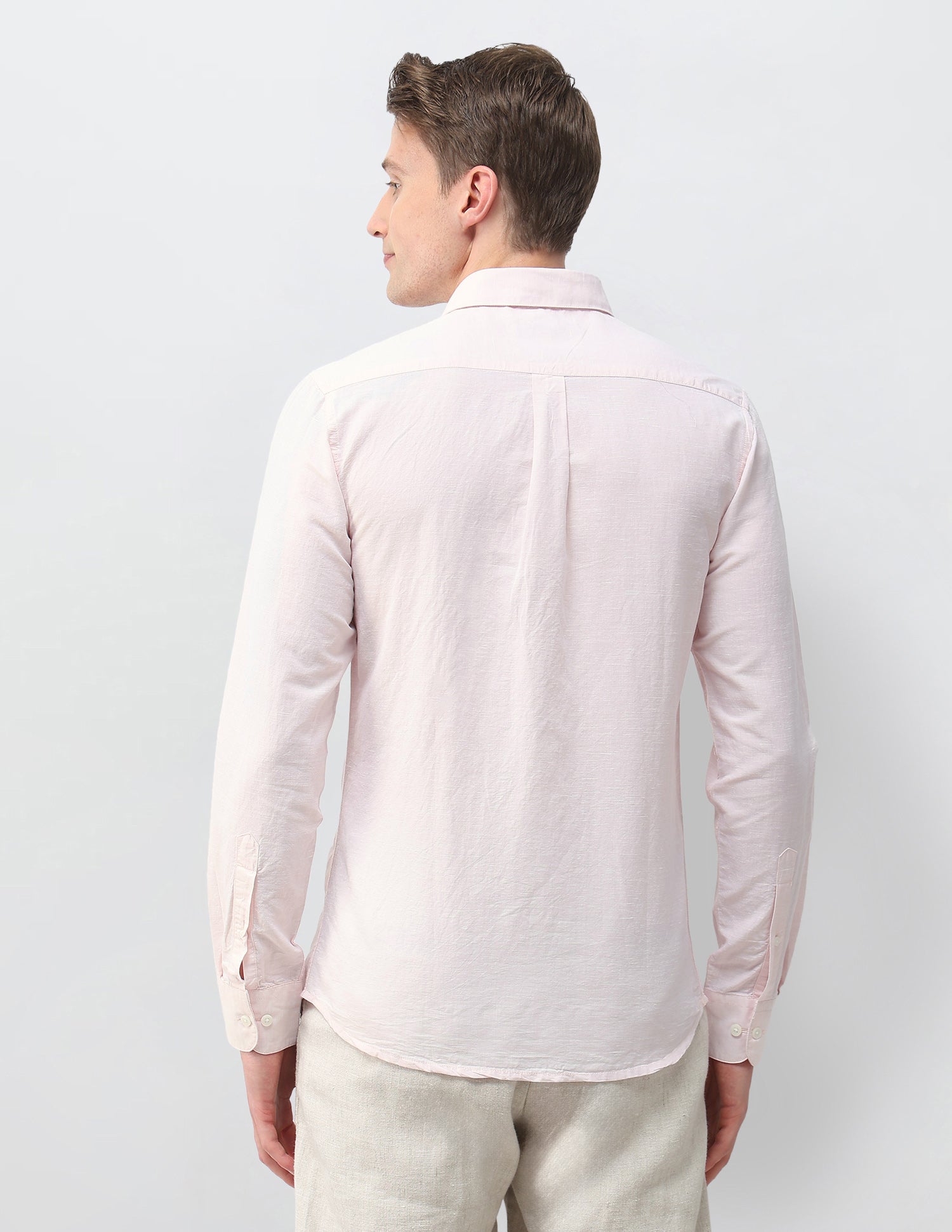 Pacho X Solid Regular Fit Shirt Pink - U.S. Polo Assn. India | Large