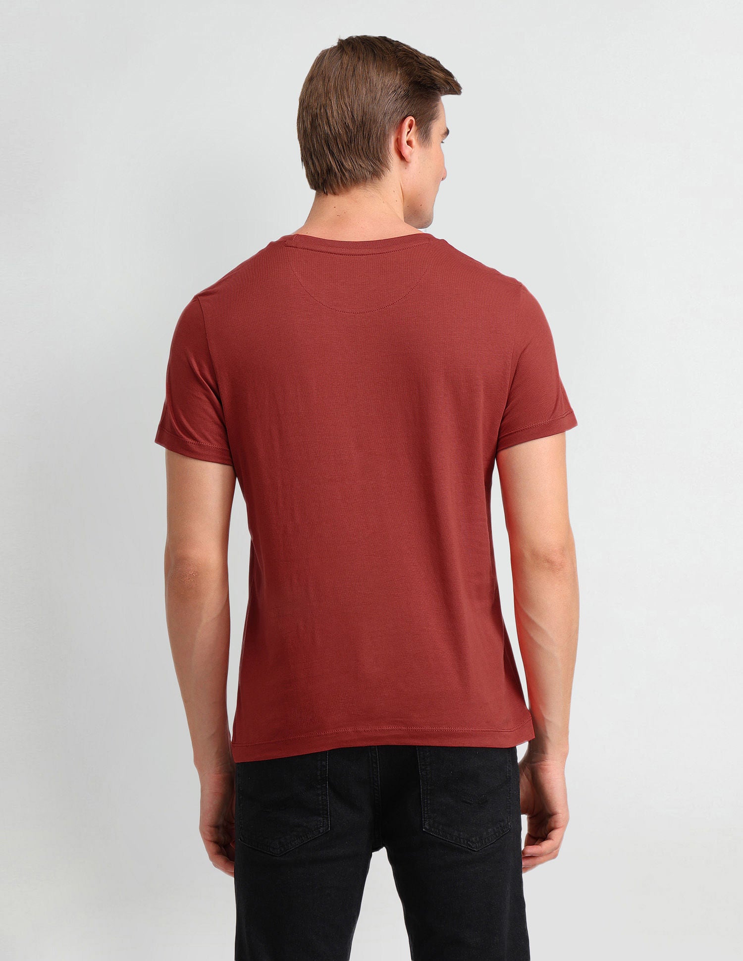 Pure Cotton Brand Printed Slim Fit T-Shirt Rust - U.S. POLO ASSN. | Large