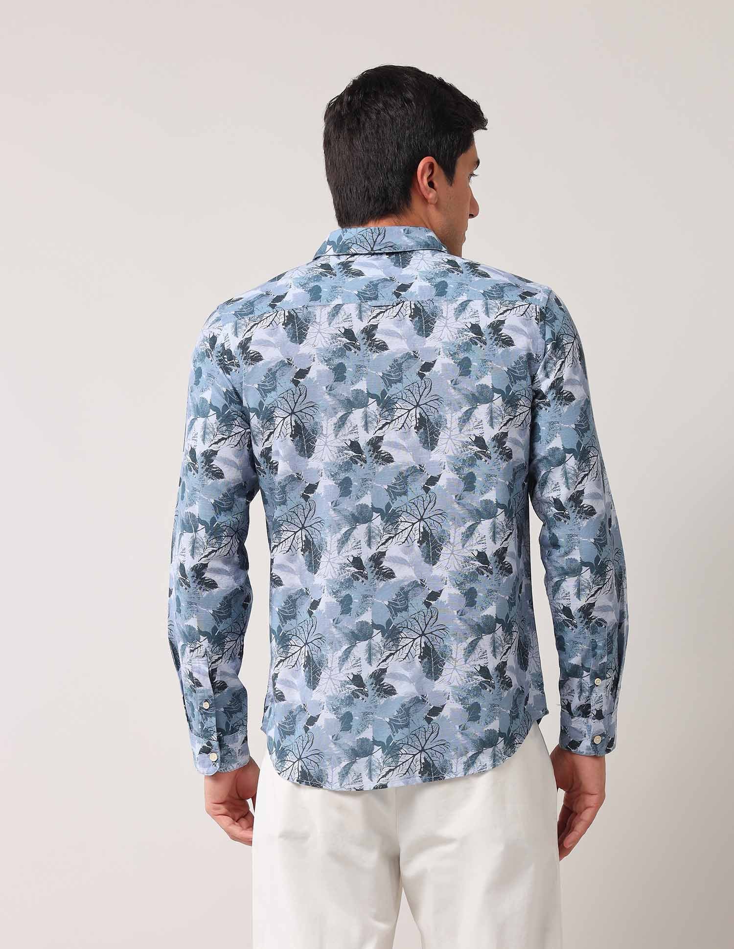 Regular Fit Floral Printed Shirt Blue - U.S. POLO ASSN. | Large