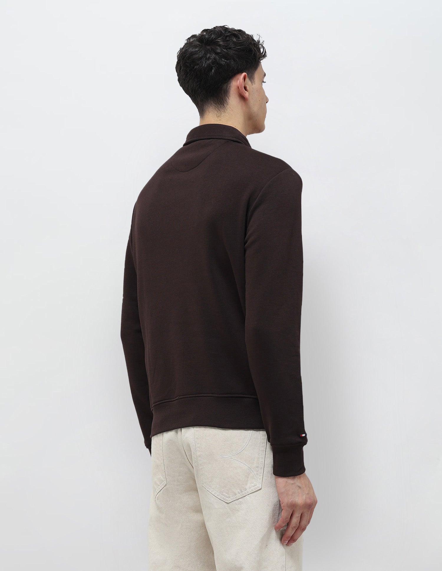 Solid Regular Fit Sweatshirt Dark Brown - U.S. POLO ASSN. | Large