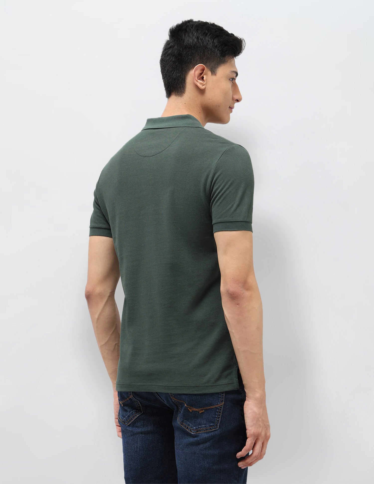 Colourblocked Pure Cotton Polo Shirt Olive - U.S. POLO ASSN. | Large