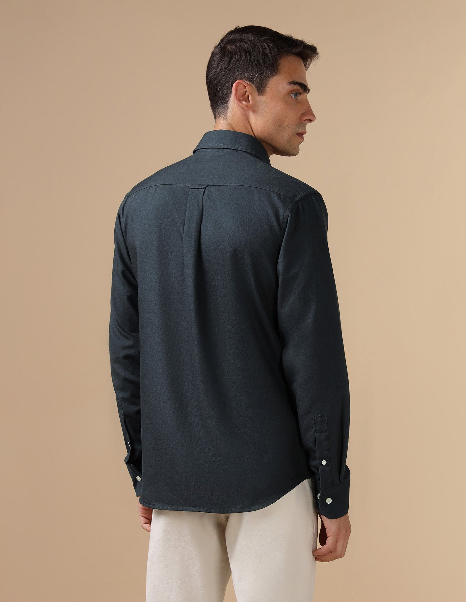 Tailored Fit Pure Cotton Shirt Dark Grey - U.S. Polo Assn. India | Large