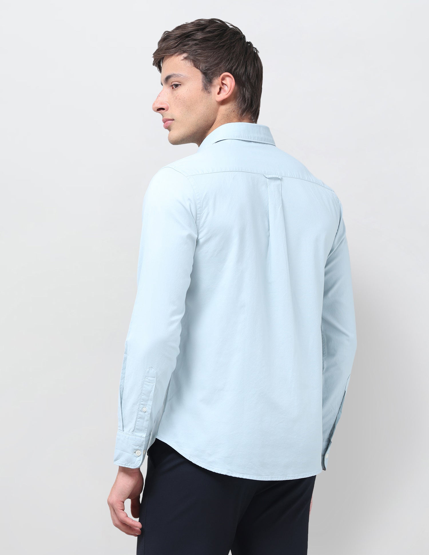 Solid Tailored Fit Shirt Light Blue - U.S. Polo Assn. India | Large