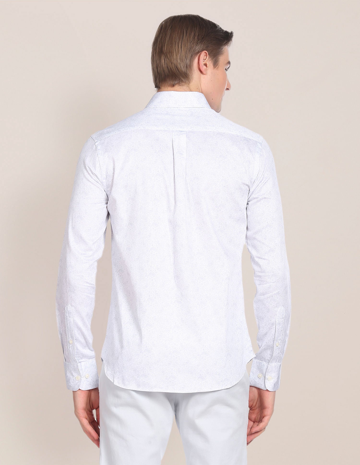 Spread Collar Paisley Print Shirt Grey - U.S. Polo Assn. India | Large