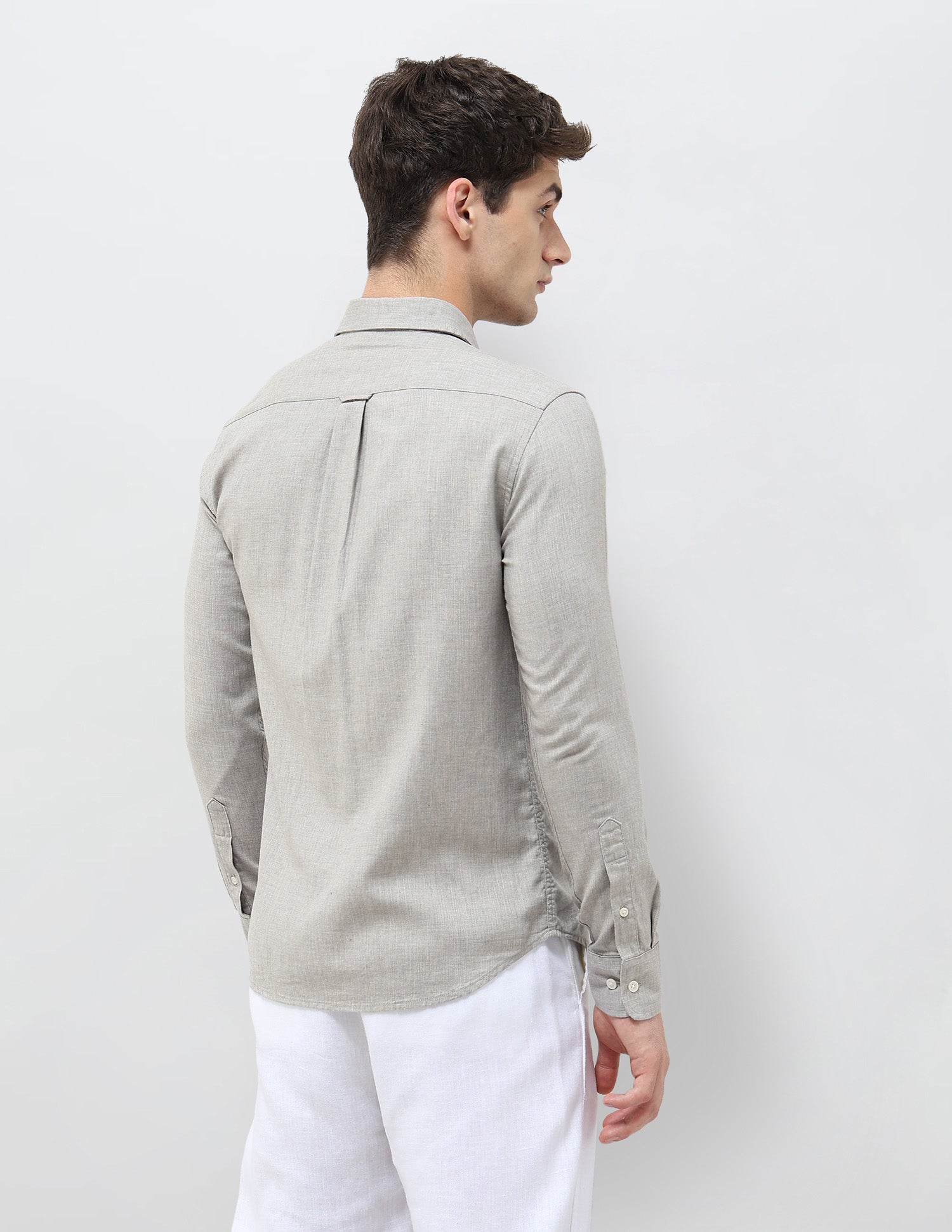 Solid Regular Fit Shirt Grey - U.S. POLO ASSN. | Large