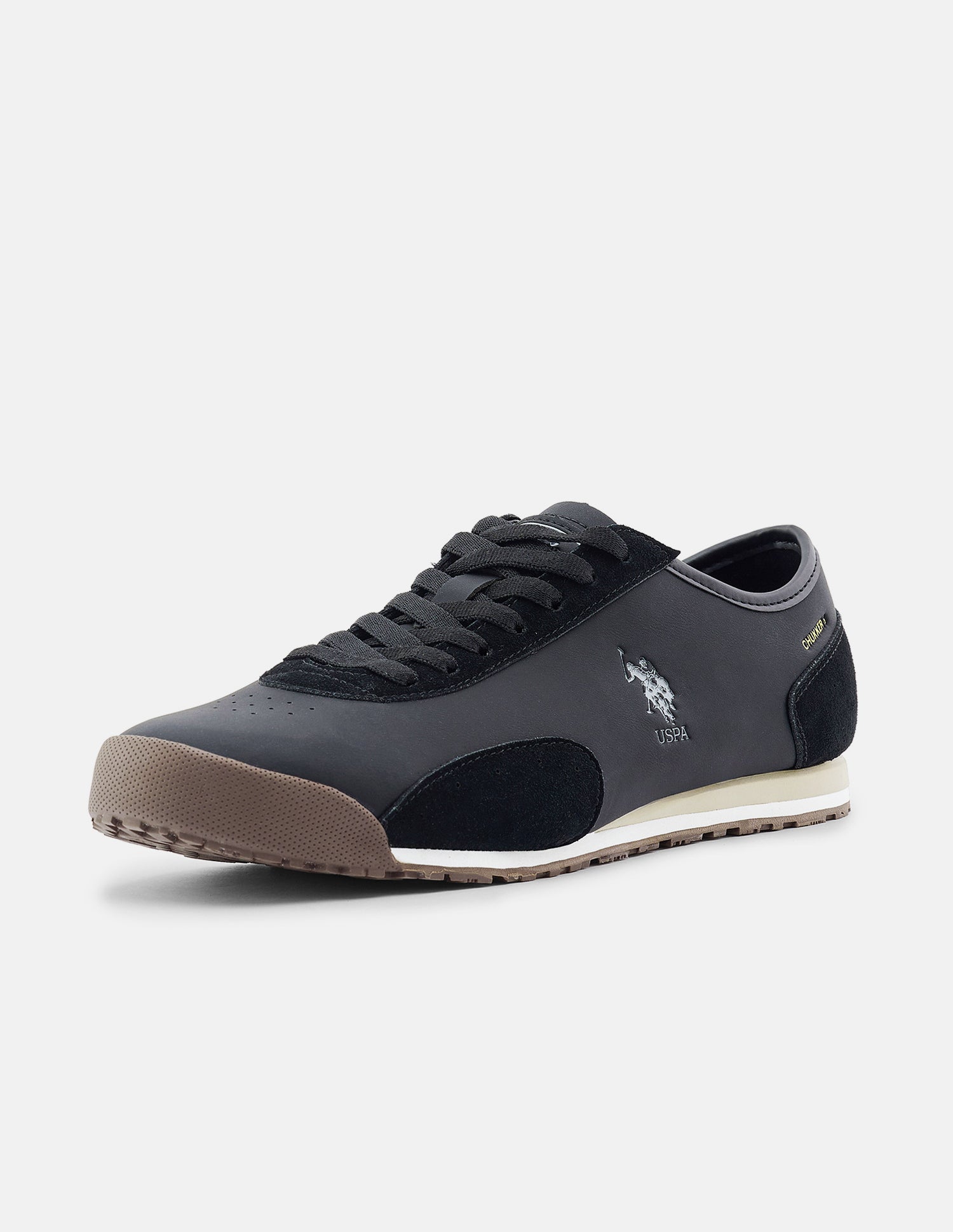 Round Toe Chukker 6 Suede Sneakers Black - U.S. Polo Assn. India | Large