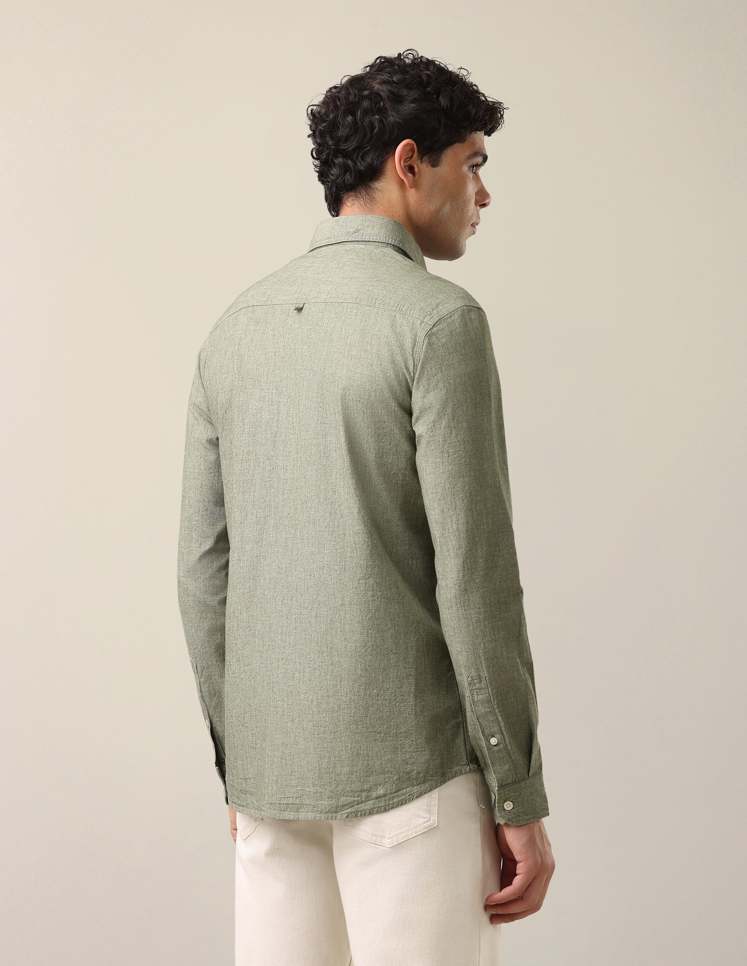 Solid Regular Fit Shirt Green - U.S. Polo Assn. India | Large