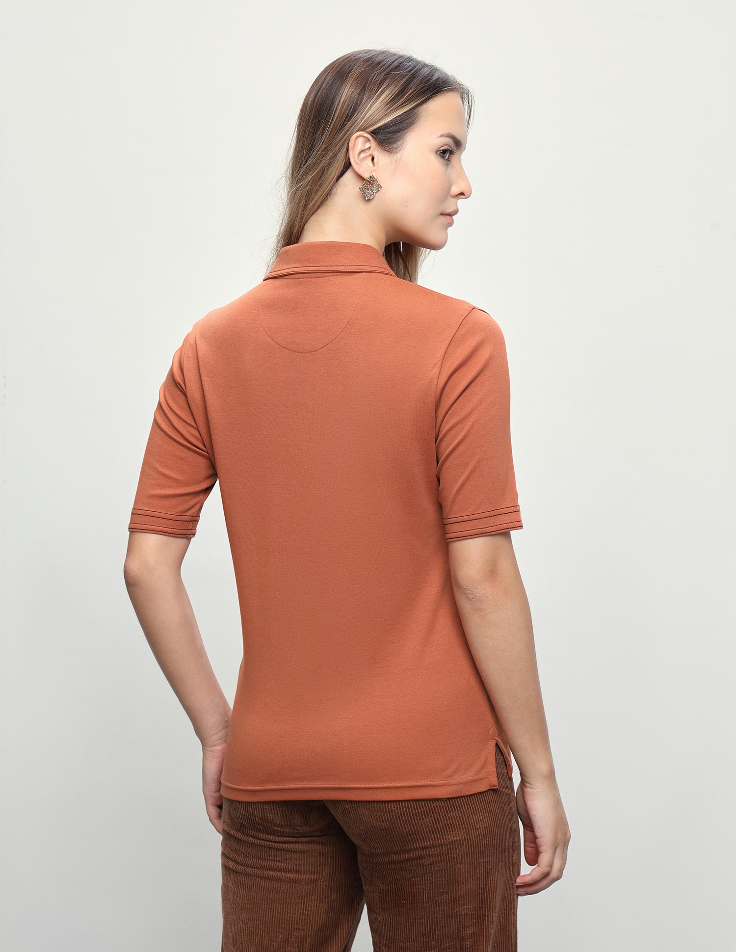 Solid Regular Fit Polo Shirt Rust - U.S. Polo Assn. India | Large